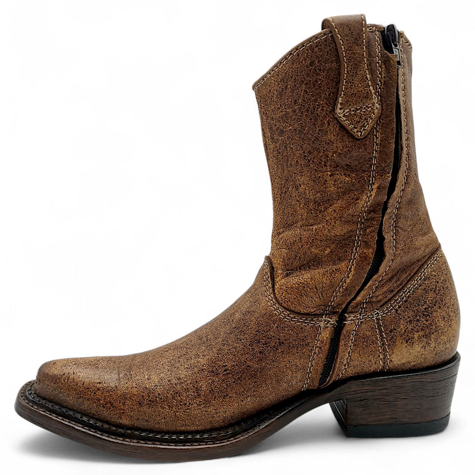 BOTA VAQUERA EN PIEL GENUINA DE VENADO PARA CABALLERO (MSN)