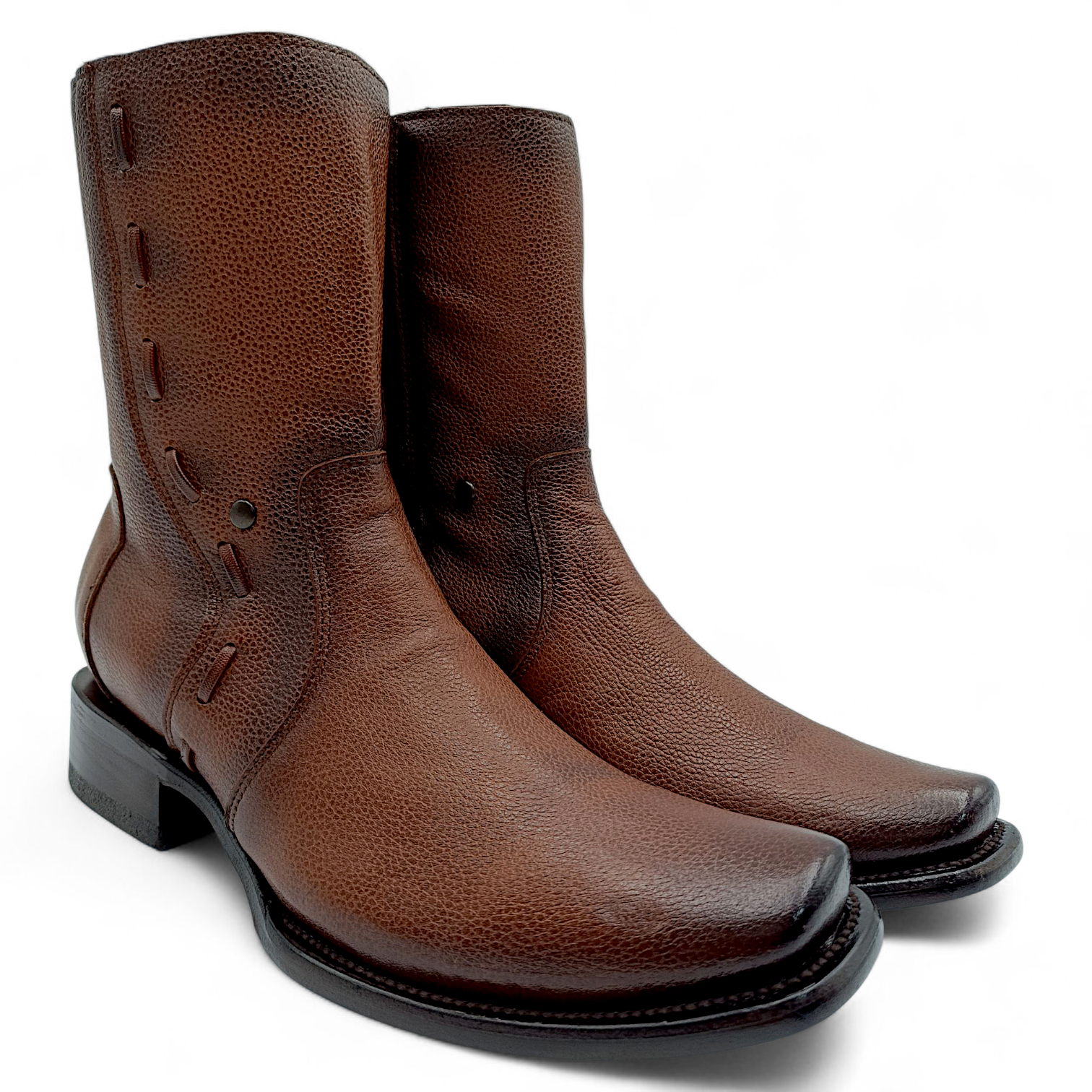 BOTA VAQUERA EN PIEL IMITACIÓN DE VENADO PARA CABALLERO (MSN)