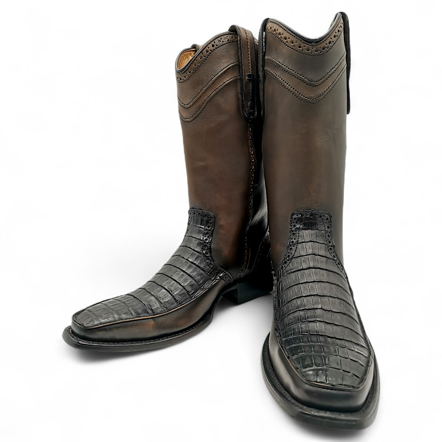 BOTA VAQUERA EN PIEL GENUINA DE COCODRILO PARA CABALLERO (MSN)