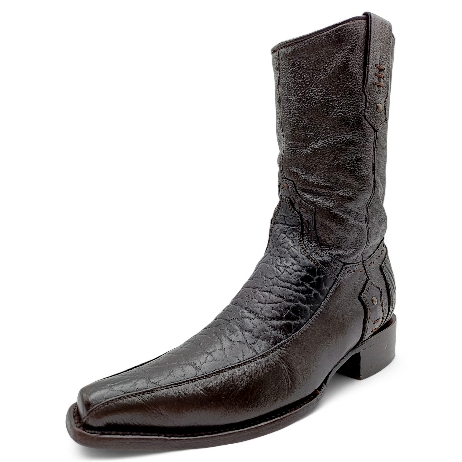 BOTA VAQUERA EN PIEL GENUINA DE CUELLO DE TORO PARA CABALLERO (MSN)