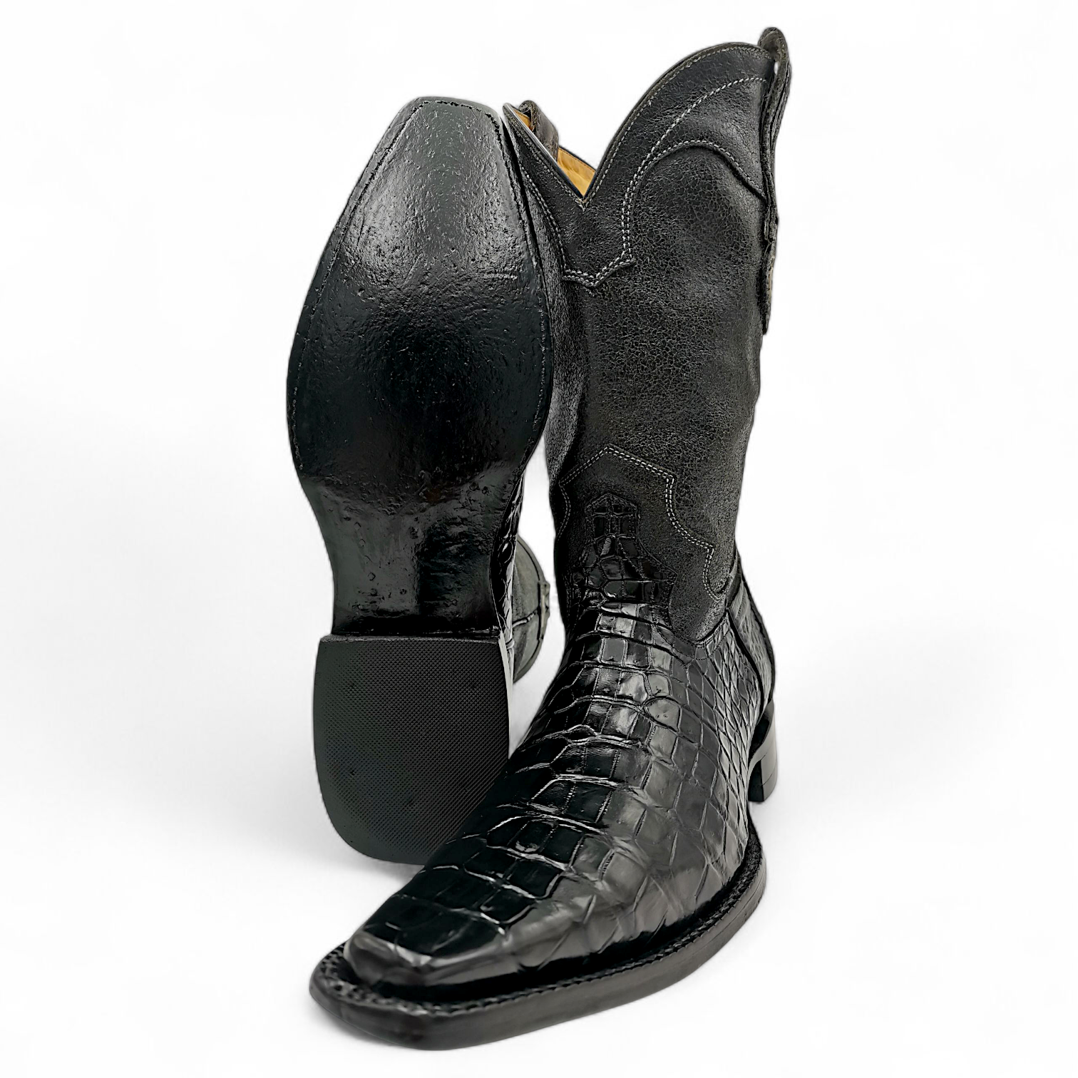 BOTA VAQUERA EN PIEL GENUINA DE COCODRILO PARA CABALLERO (MSN)
