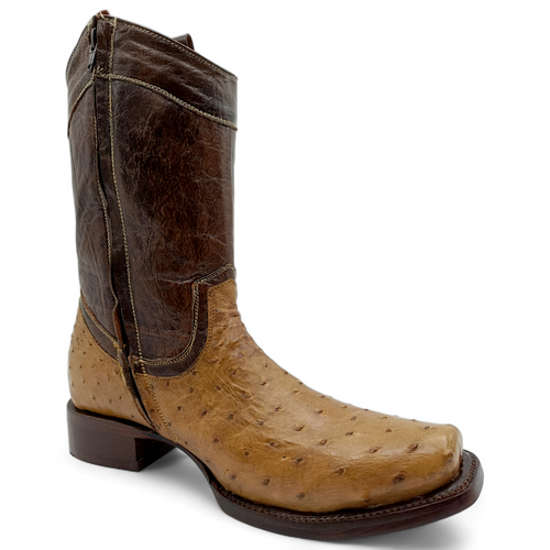 BOTA VAQUERA EN PIEL GENUINA DE AVESTRUZ PARA CABALLERO (M1)