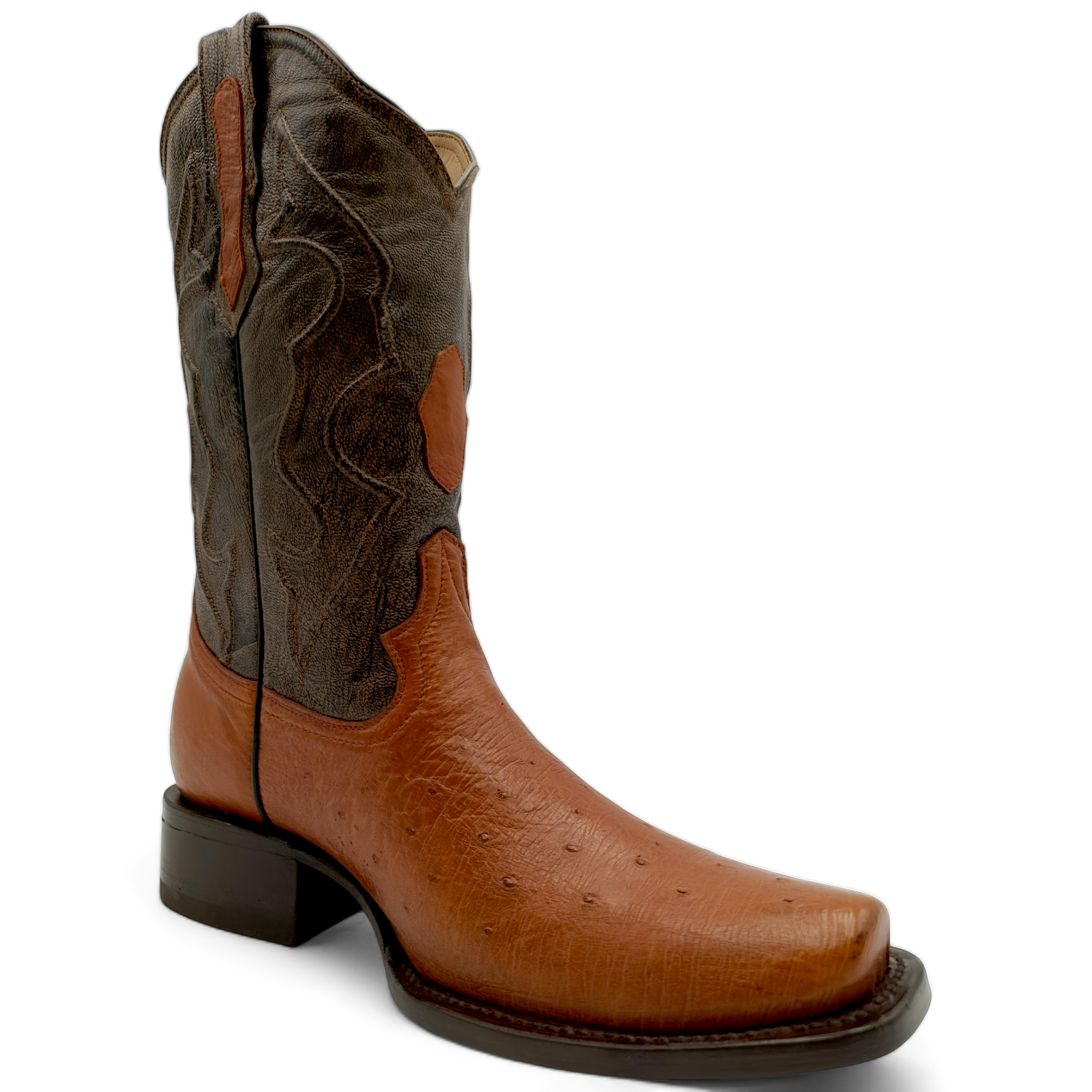 BOTA VAQUERA EN PIEL GENUINA DE AVESTRUZ PARA CABALLERO (M5)