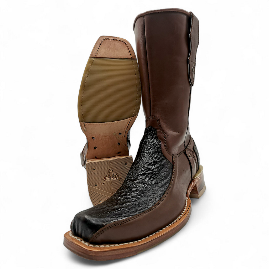 BOTA VAQUERA EN PIEL GENUINA DE TIBURÓN PARA CABALLERO (M)
