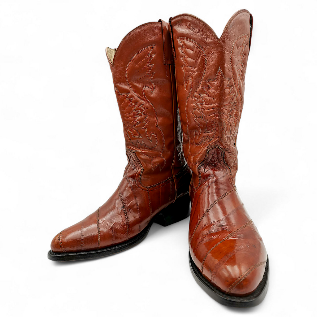 BOTA VAQUERA EN PIEL GENUINA DE ANGUILA PARA CABALLERO (MSN)
