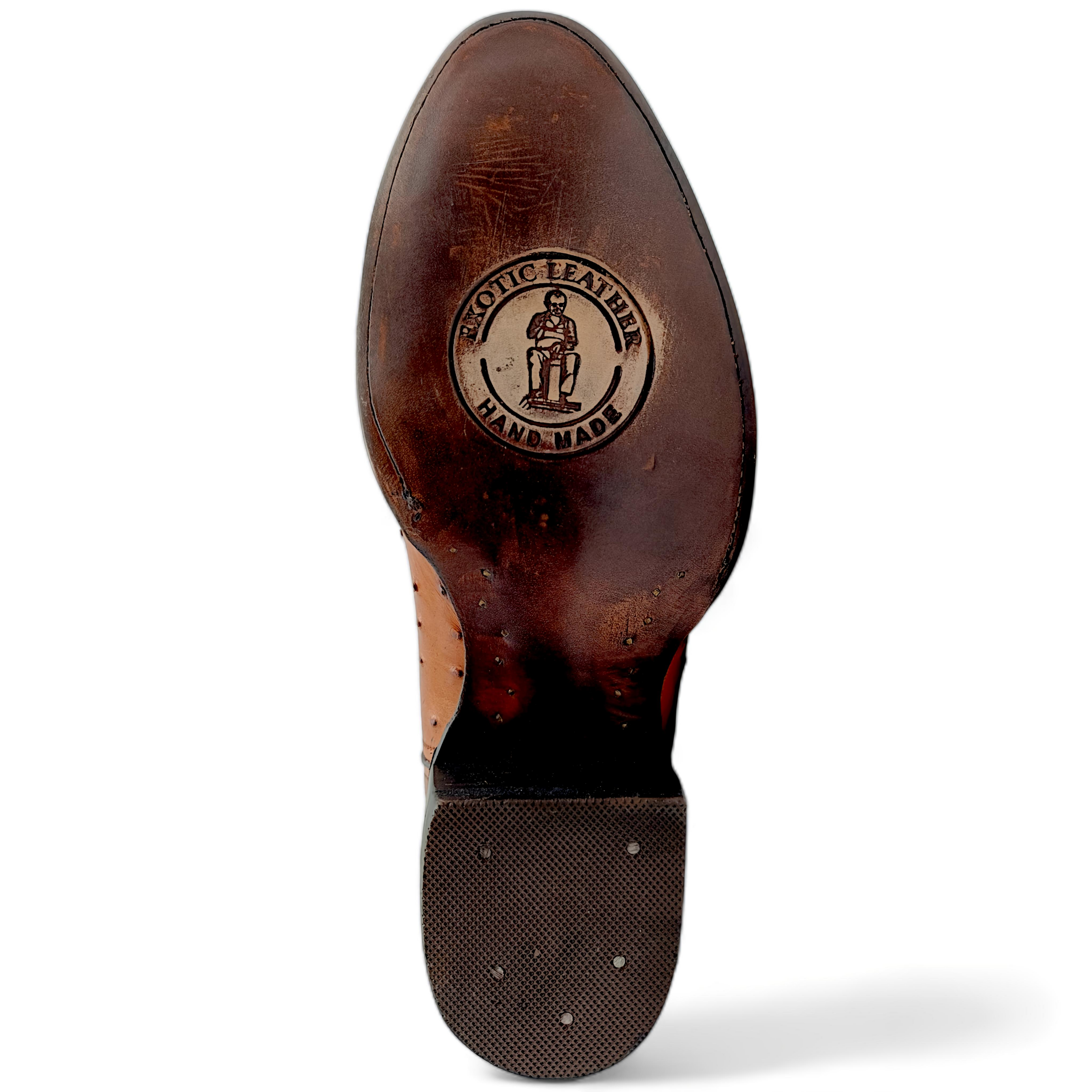 BOTA VAQUERA EN PIEL GENUINA DE AVESTRUZ PARA CABALLERO (M28)