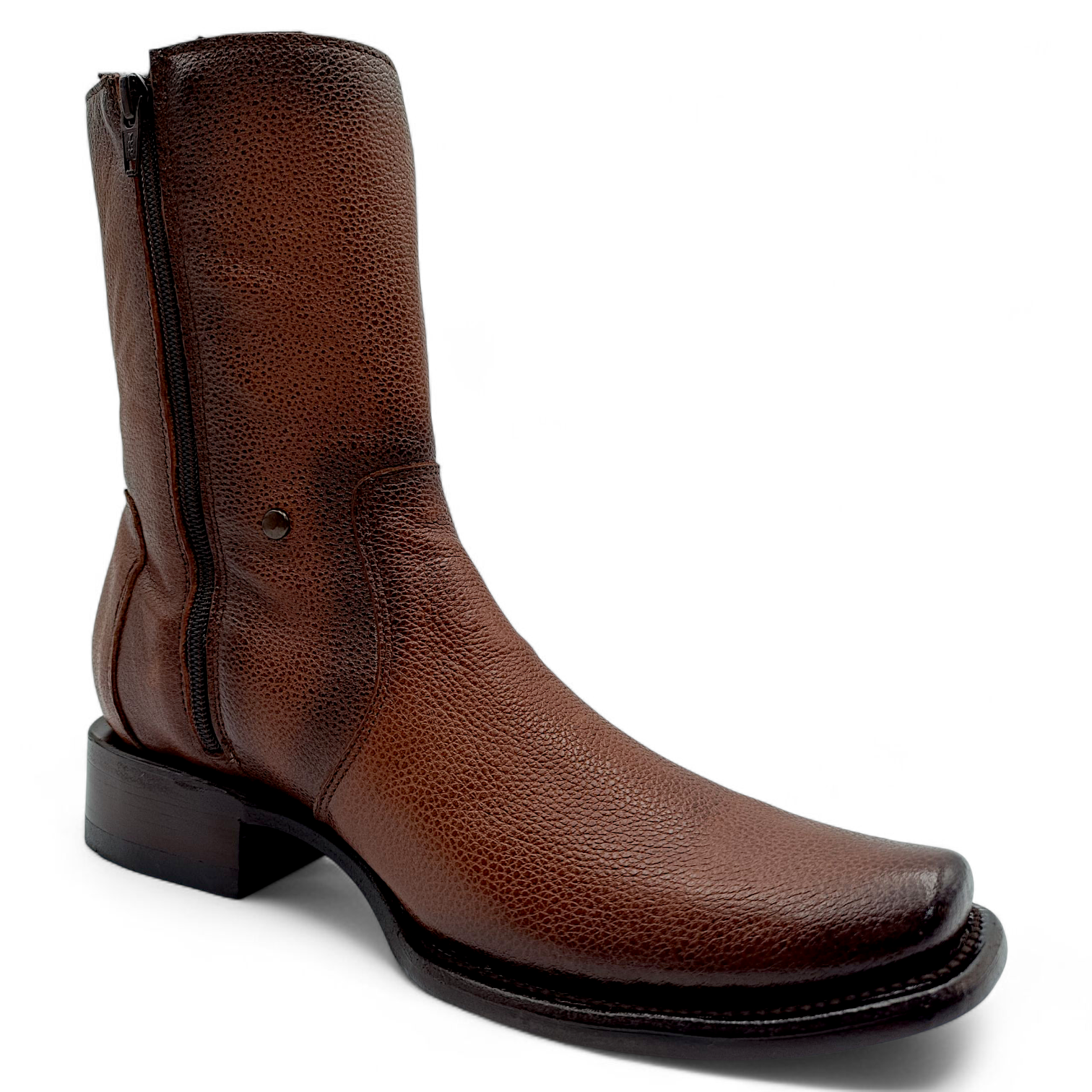 BOTA VAQUERA EN PIEL IMITACIÓN DE VENADO PARA CABALLERO (MSN)