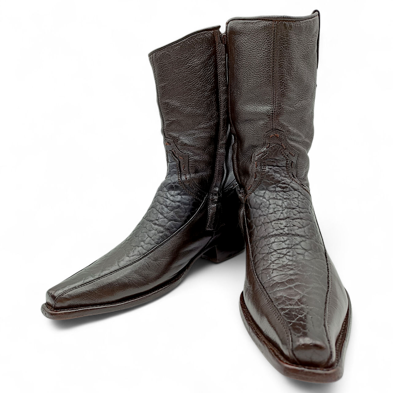 BOTA VAQUERA EN PIEL GENUINA DE CUELLO DE TORO PARA CABALLERO (MSN)