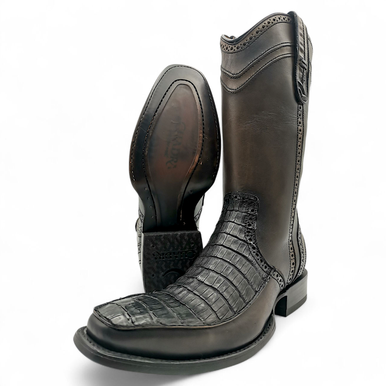 BOTA VAQUERA EN PIEL GENUINA DE COCODRILO PARA CABALLERO (MSN)