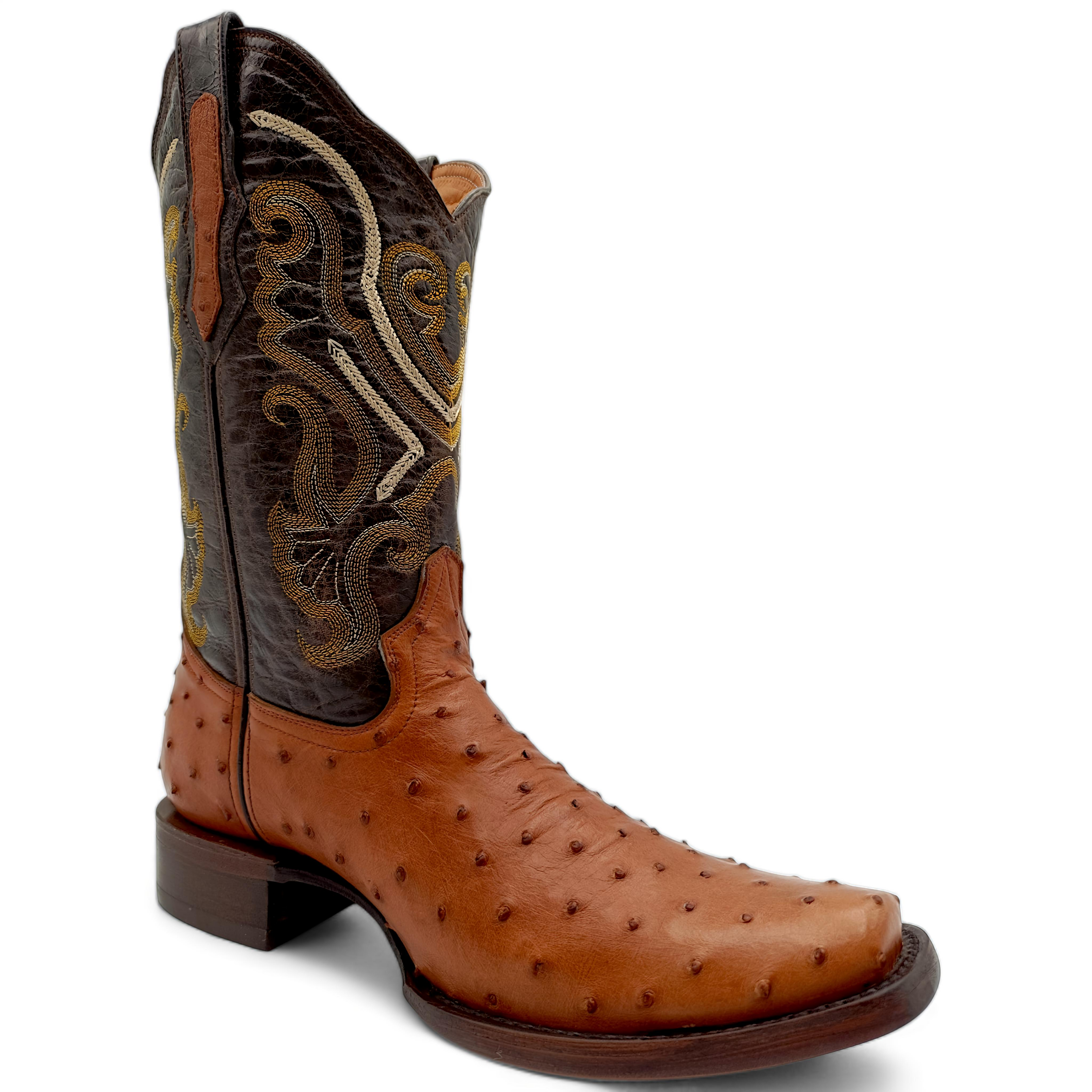 BOTA VAQUERA EN PIEL GENUINA DE AVESTRUZ PARA CABALLERO (M26)