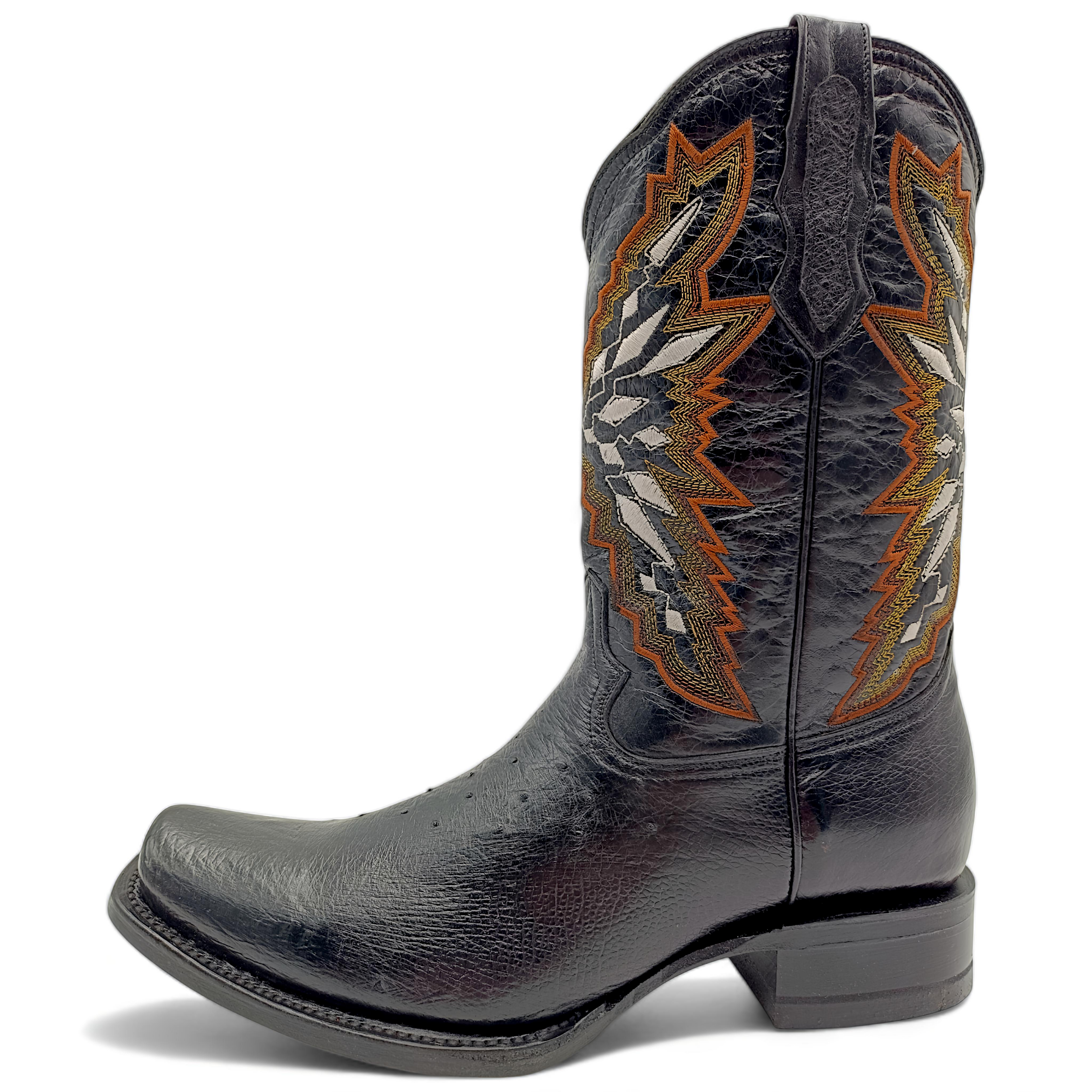 BOTA VAQUERA EN PIEL GENUINA DE AVESTRUZ PARA CABALLERO (M12)