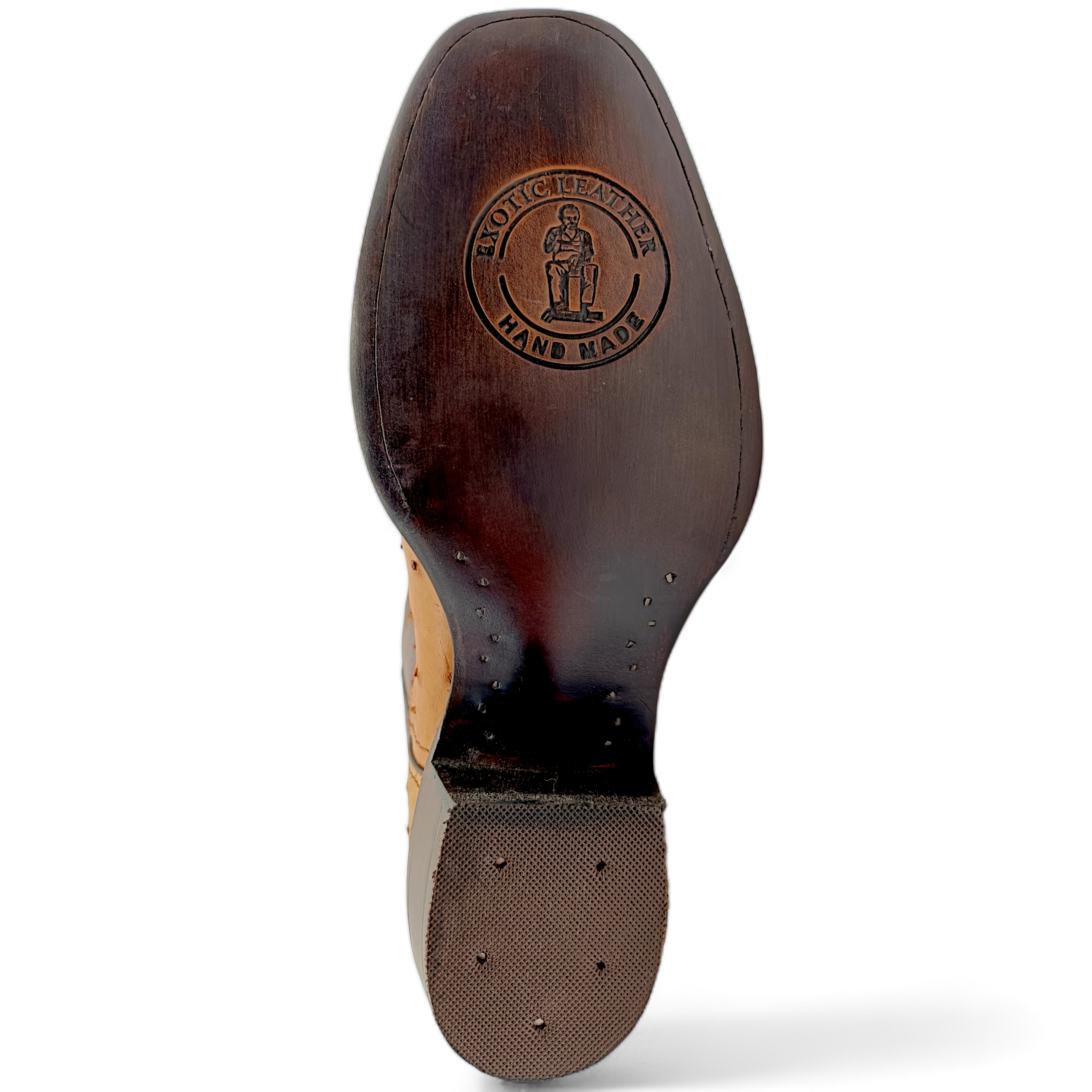 BOTA VAQUERA EN PIEL GENUINA DE AVESTRUZ PARA CABALLERO (M8)