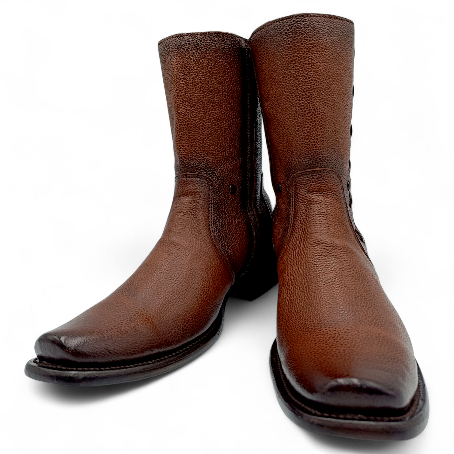 BOTA VAQUERA EN PIEL IMITACIÓN DE VENADO PARA CABALLERO (MSN)
