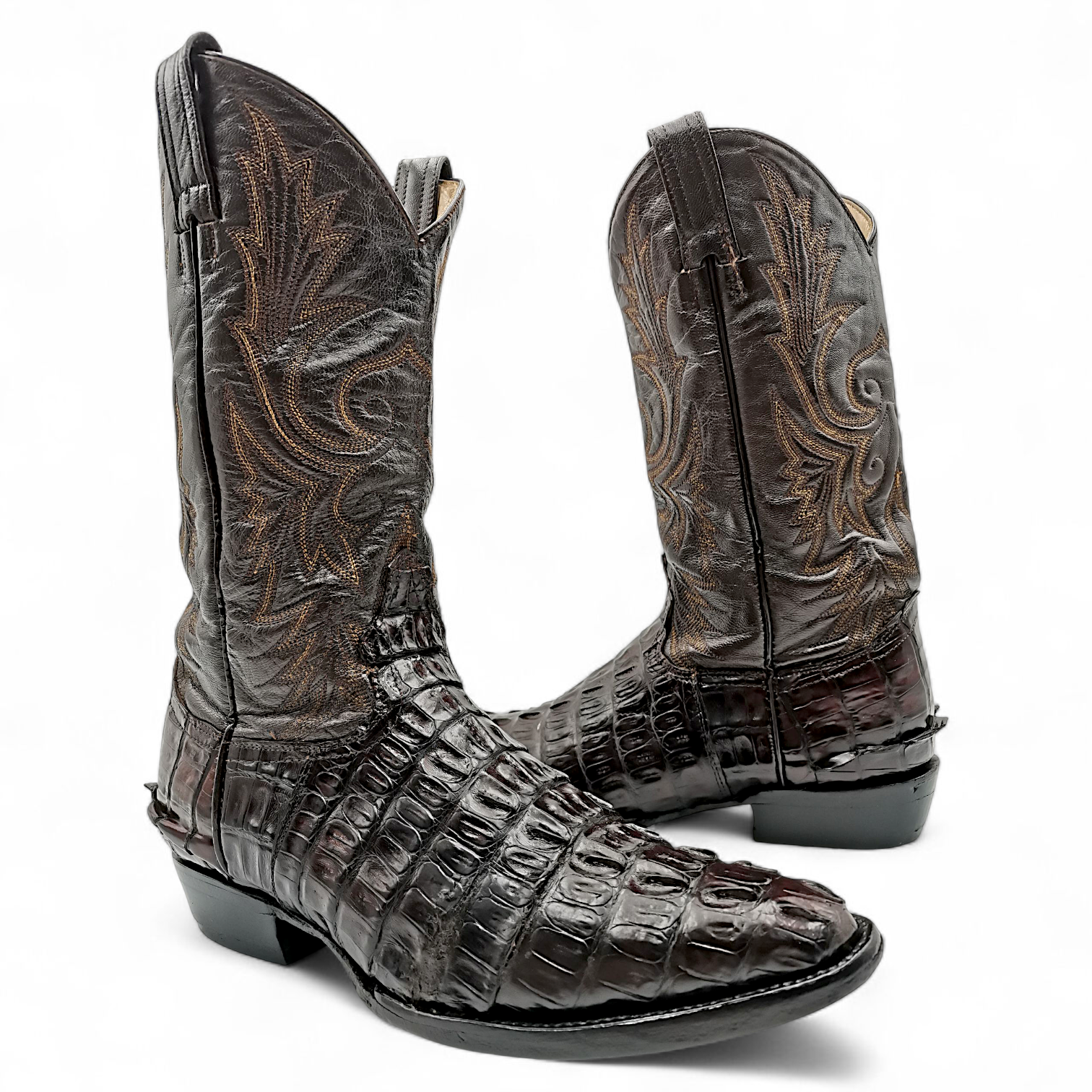 BOTA VAQUERA EN PIEL GENUINA DE COCODRILO PARA CABALLERO (MSN)