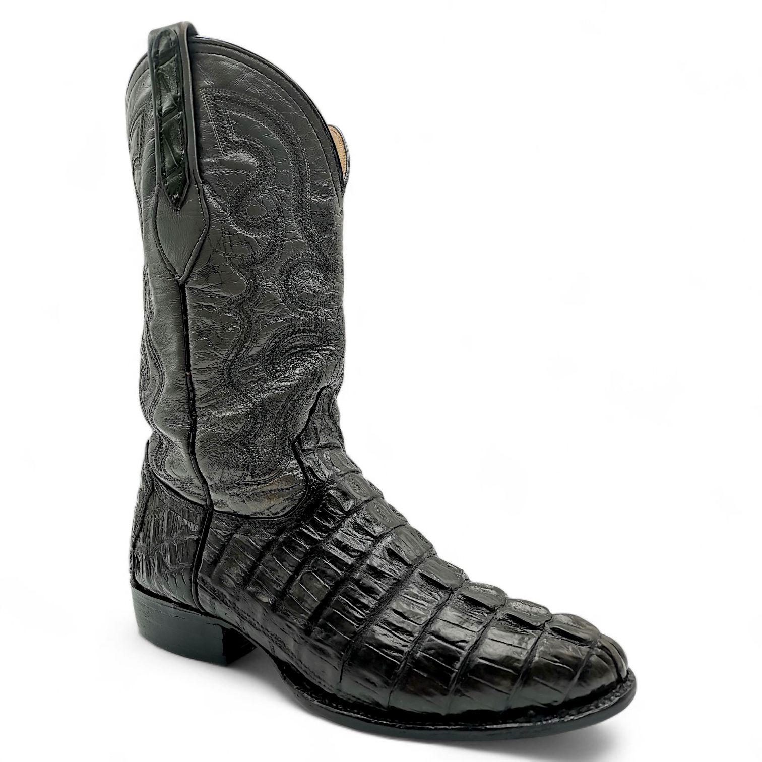 BOTA VAQUERA EN PIEL GENUINA DE COCODRILO PARA CABALLERO (MSN)