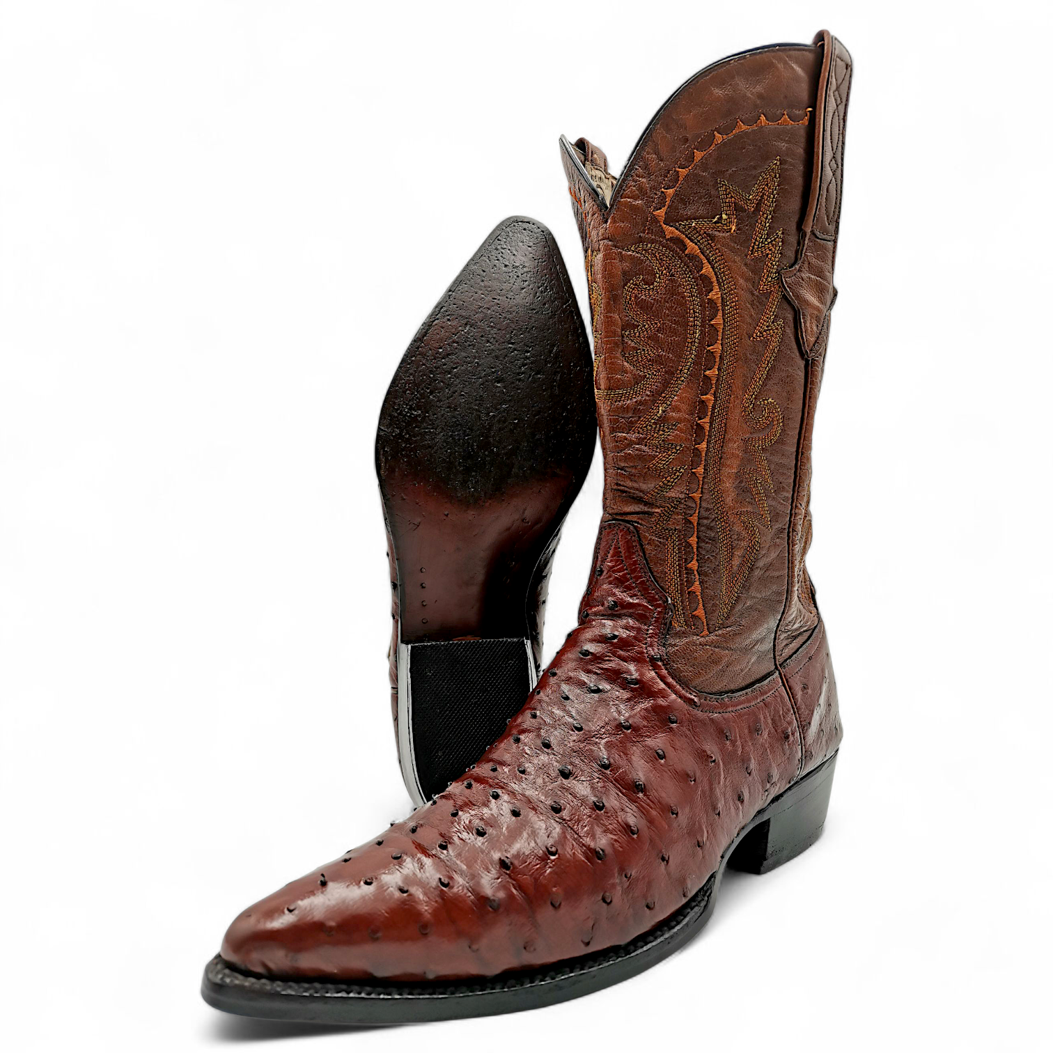 BOTA VAQUERA EN PIEL GENUINA DE AVESTRUZ PARA CABALLERO (MSN)