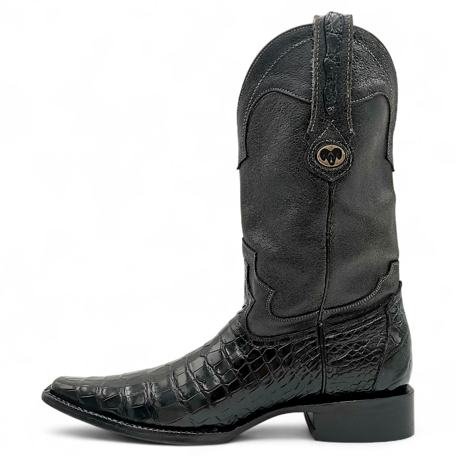 BOTA VAQUERA EN PIEL GENUINA DE COCODRILO PARA CABALLERO (MSN)