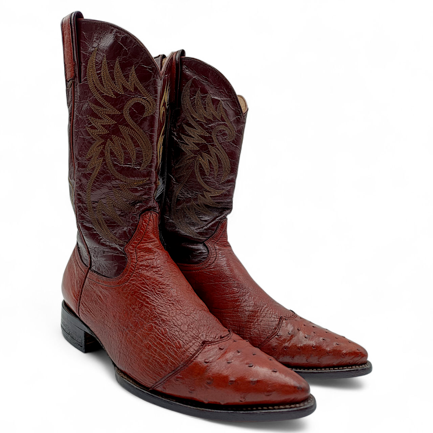 BOTA VAQUERA EN PIEL GENUINA DE AVESTRUZ PARA CABALLERO (MSN)