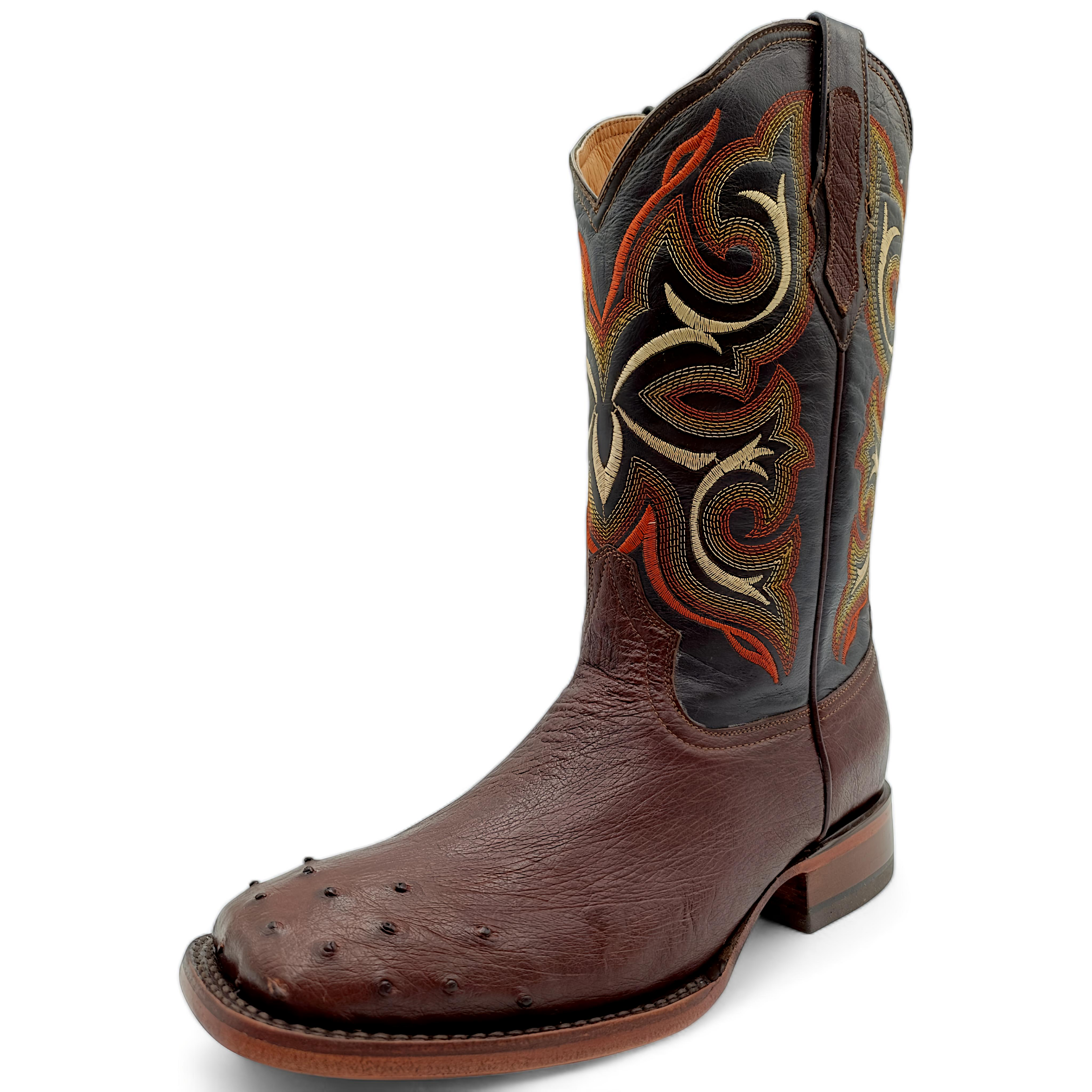 BOTA VAQUERA EN PIEL GENUINA DE AVESTRUZ PARA CABALLERO (M14)
