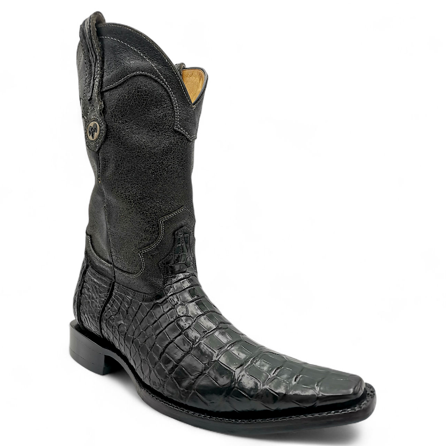 BOTA VAQUERA EN PIEL GENUINA DE COCODRILO PARA CABALLERO (MSN)