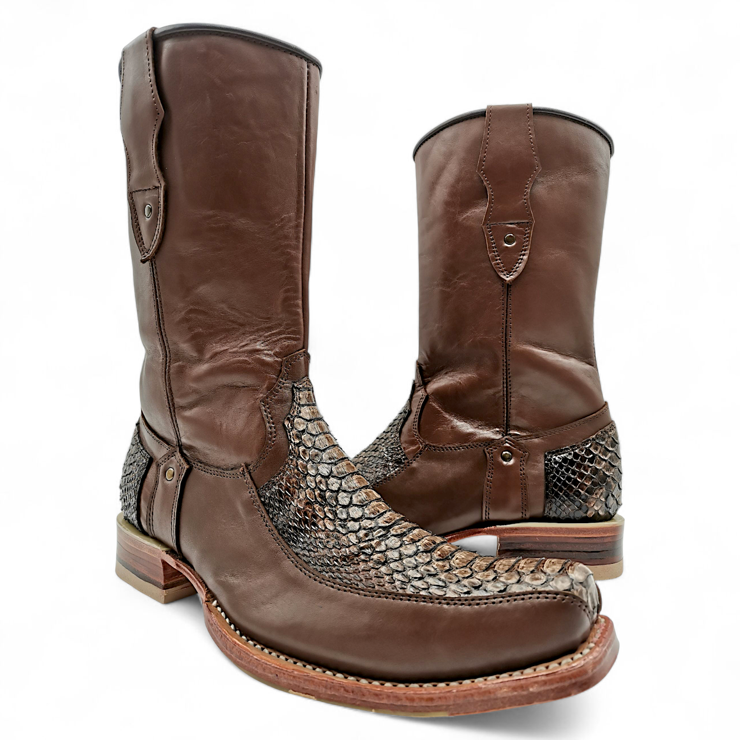 BOTA VAQUERA EN PIEL GENUINA DE PYTHON PARA CABALLERO (M)