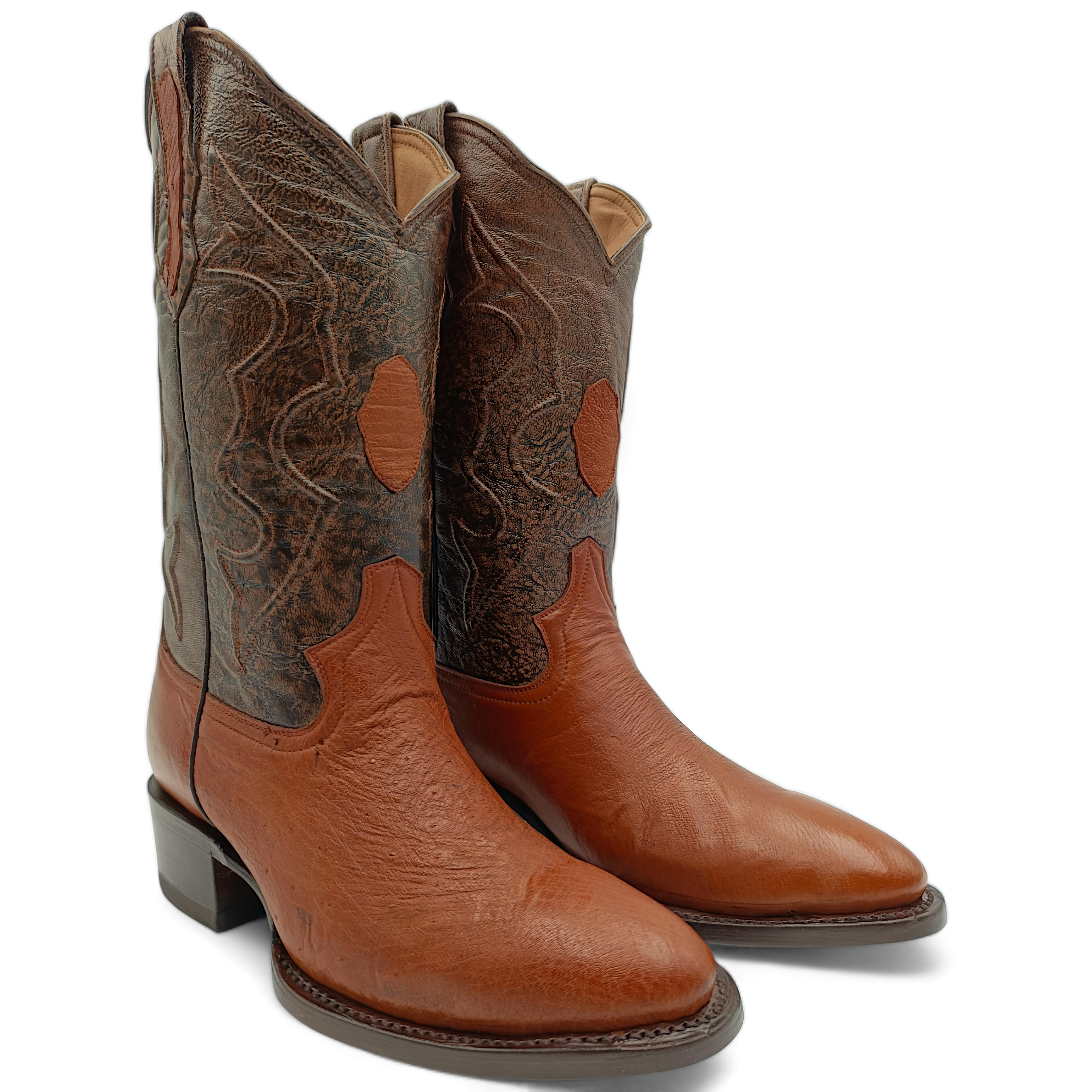 BOTA VAQUERA EN PIEL GENUINA DE AVESTRUZ PARA CABALLERO (M4)
