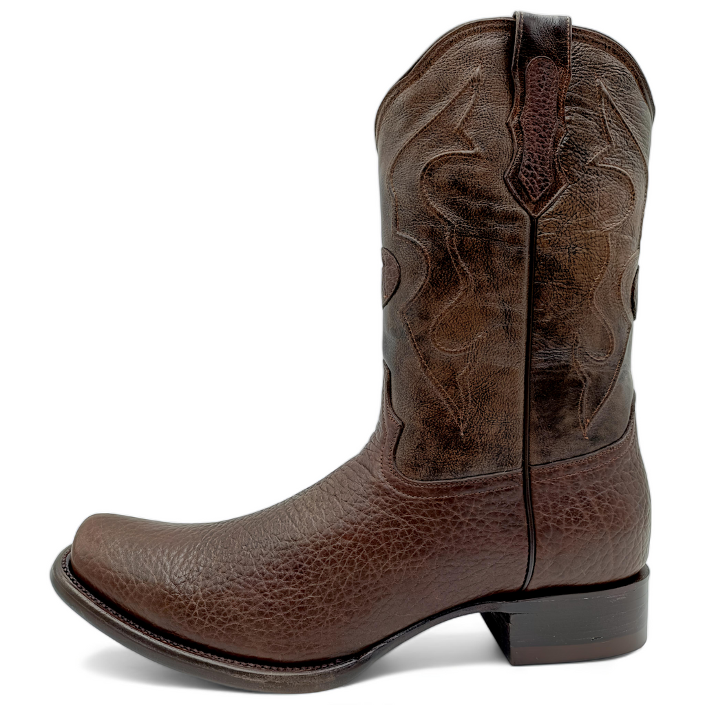 BOTA VAQUERA EN PIEL GENUINA DE CUELLO DE TORO PARA CABALLERO (M22)