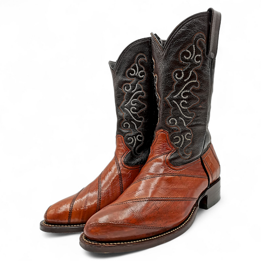 BOTA VAQUERA EN PIEL GENUINA DE ANGUILA PARA CABALLERO (MSN)