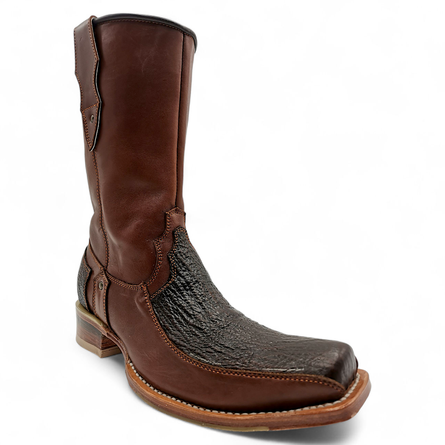 BOTA VAQUERA EN PIEL GENUINA DE TIBURÓN PARA CABALLERO (M)