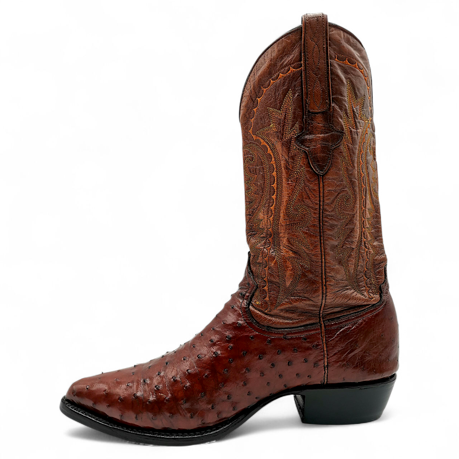 BOTA VAQUERA EN PIEL GENUINA DE AVESTRUZ PARA CABALLERO (MSN)