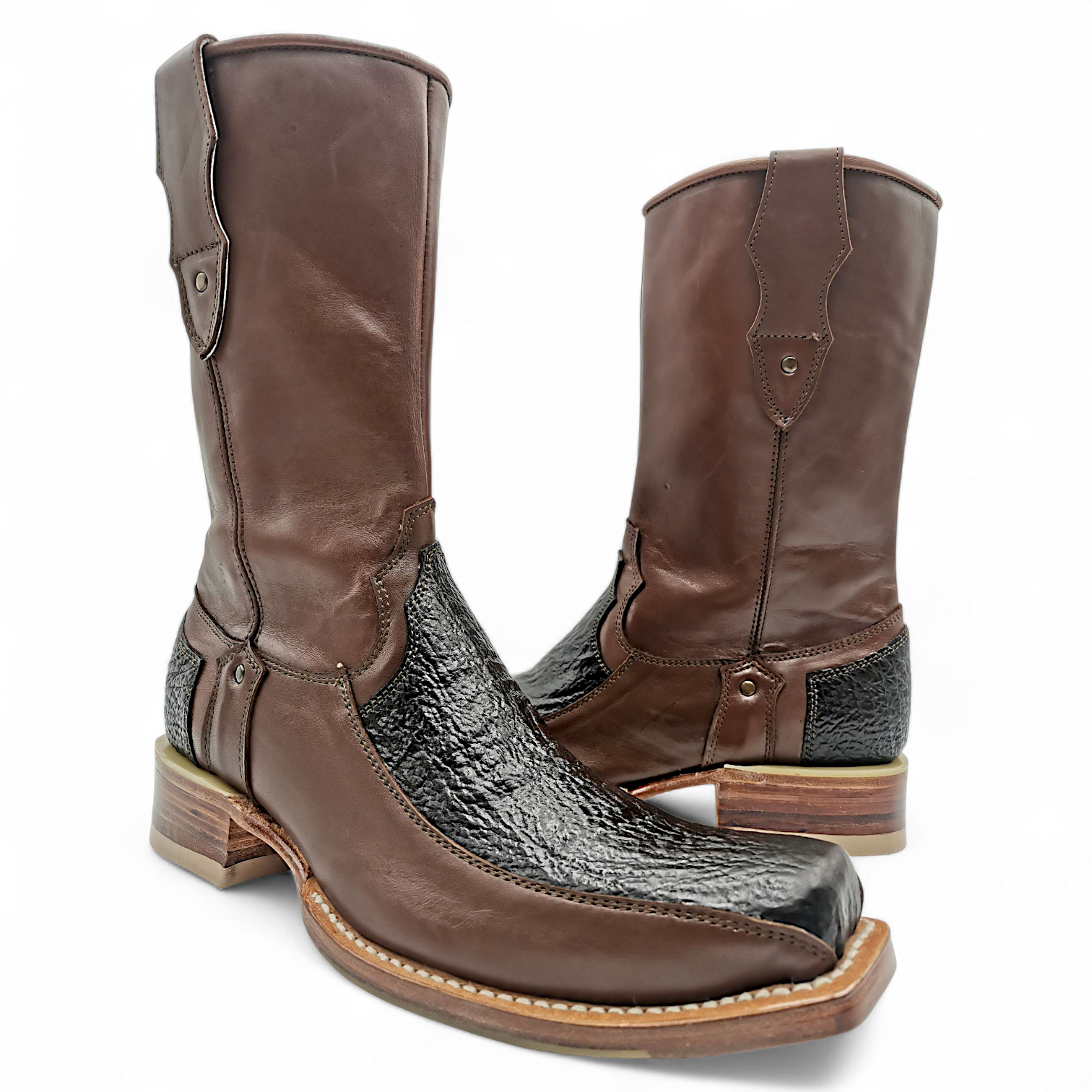 BOTA VAQUERA EN PIEL GENUINA DE TIBURÓN PARA CABALLERO (M)