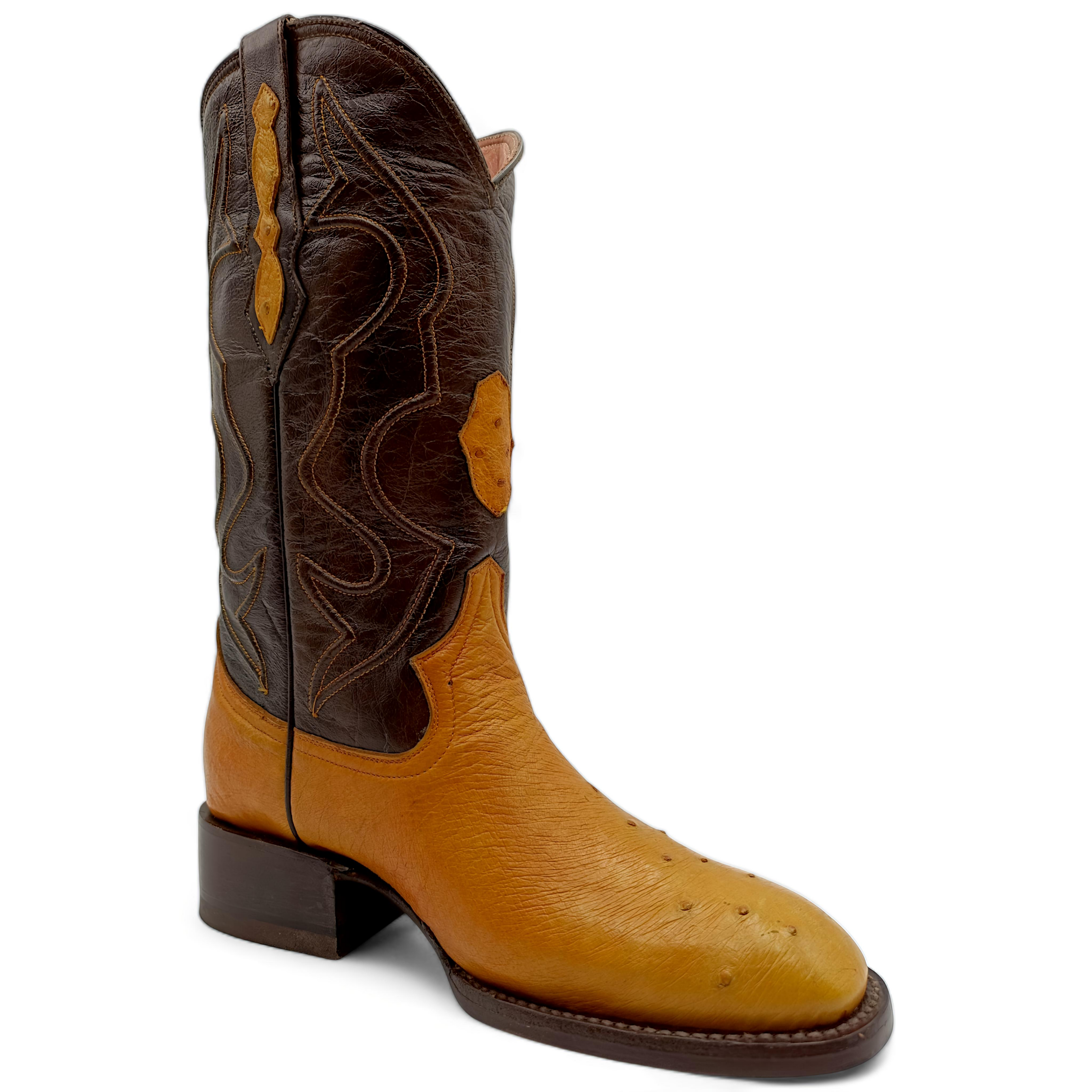 BOTA VAQUERA EN PIEL GENUINA DE AVESTRUZ PARA CABALLERO (M30)