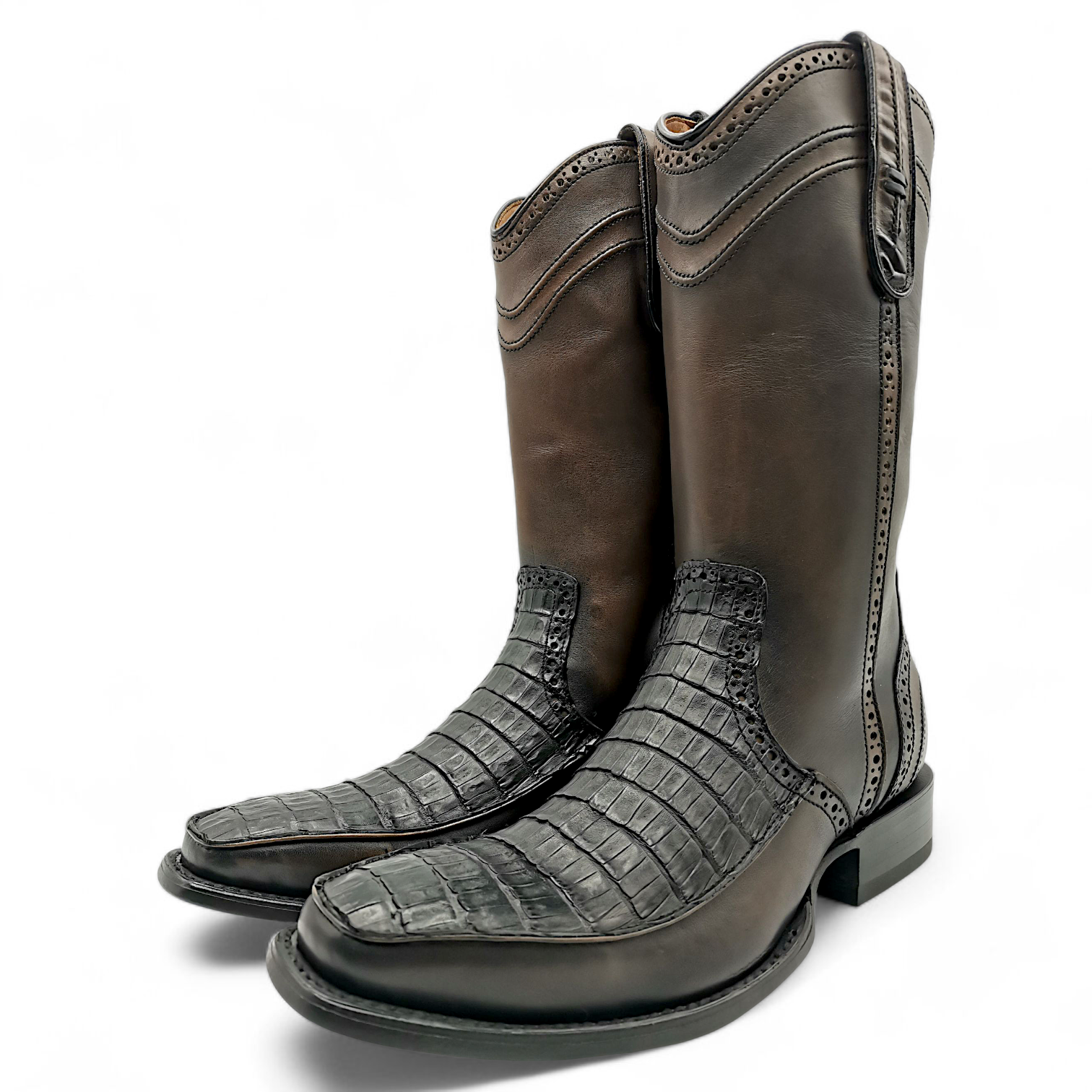 BOTA VAQUERA EN PIEL GENUINA DE COCODRILO PARA CABALLERO (MSN)