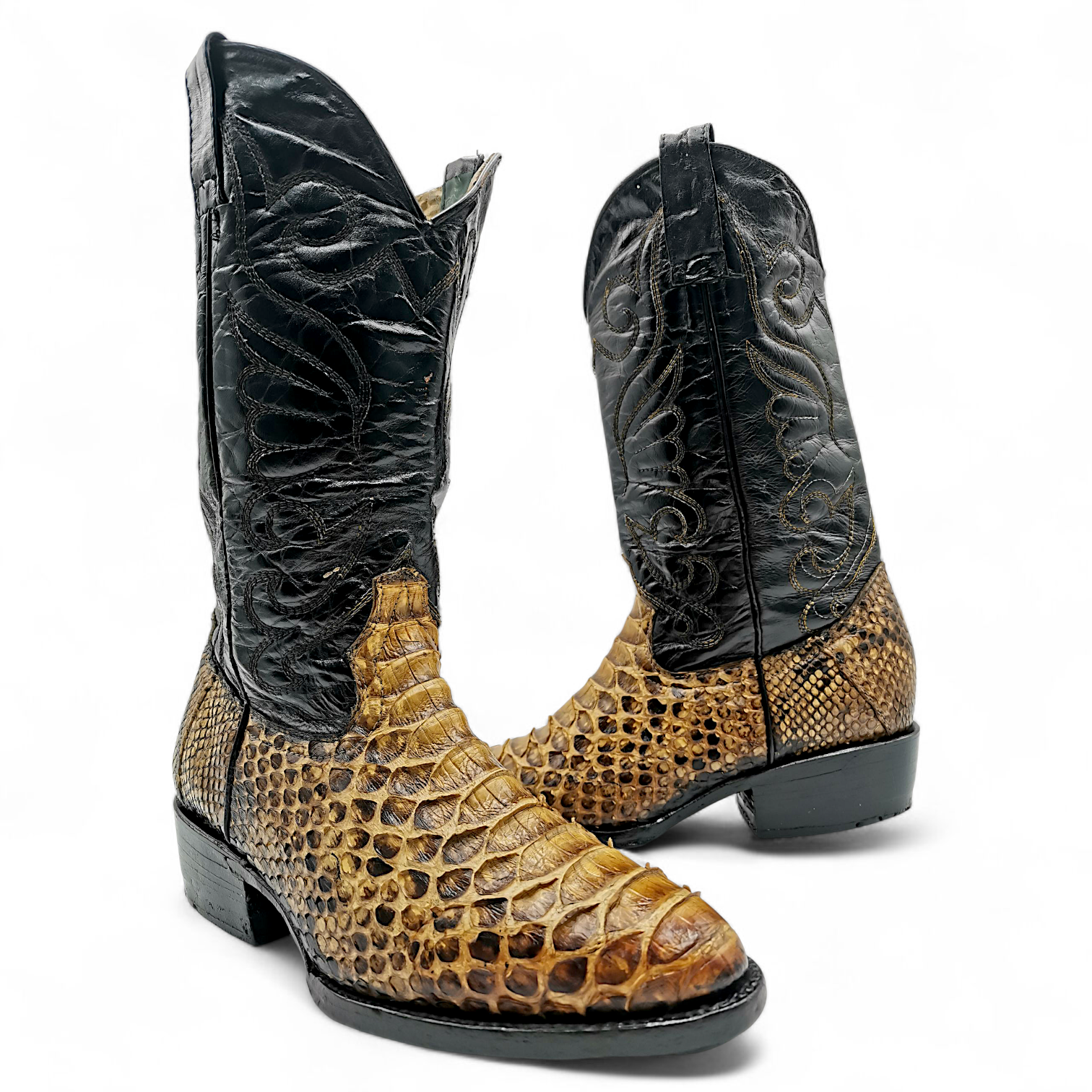 BOTA VAQUERA EN PIEL GENUINA DE PYTHON PARA CABALLERO (MSN)