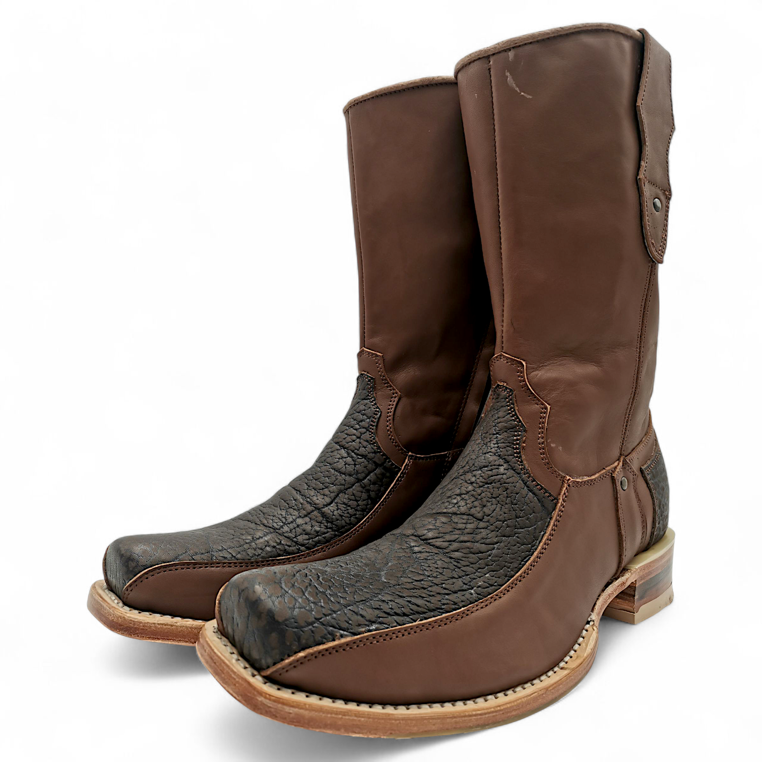 BOTA VAQUERA EN PIEL GENUINA DE CUELLO DE TORO PARA CABALLERO (M)