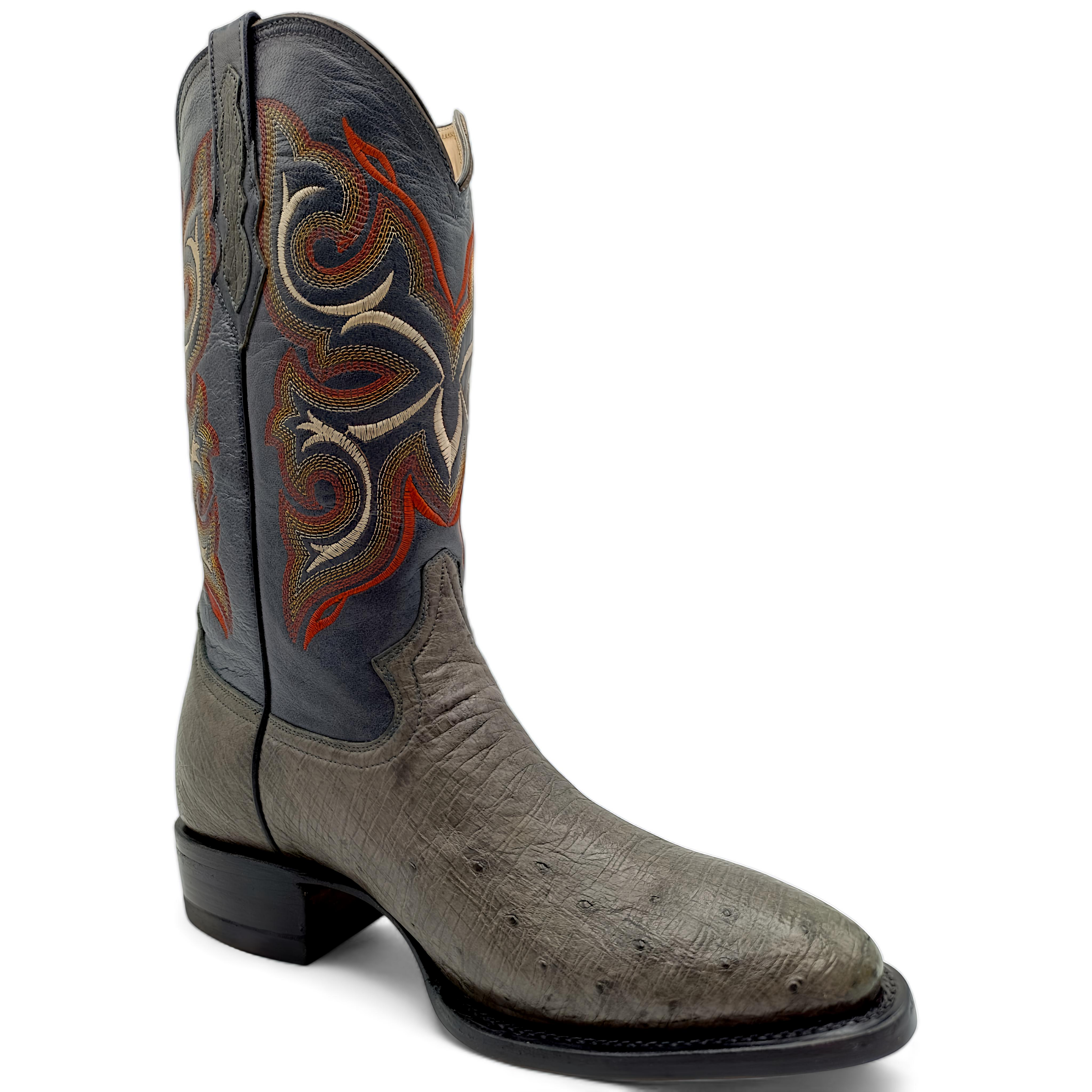 BOTA VAQUERA EN PIEL GENUINA DE AVESTRUZ PARA CABALLERO (M24)