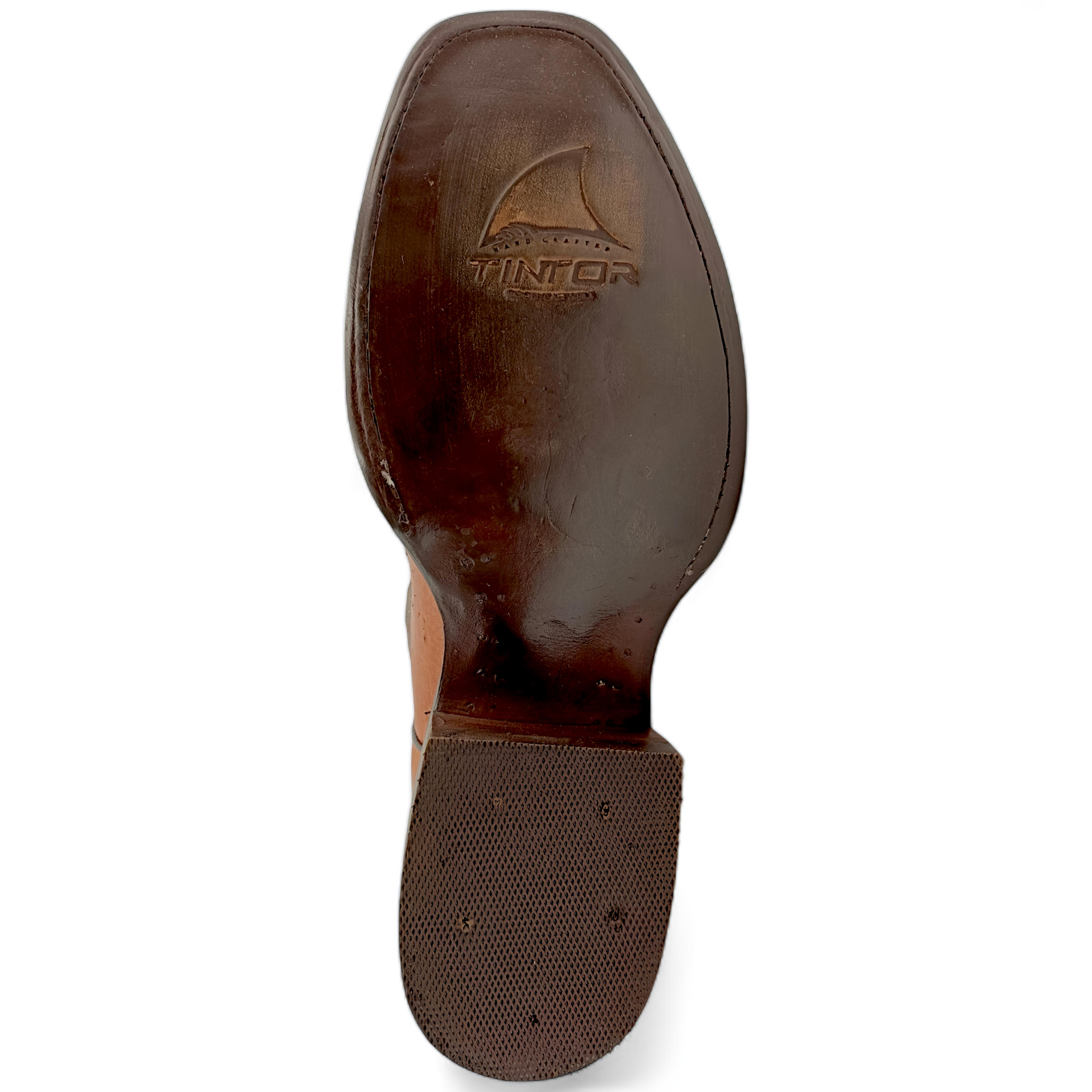 BOTA VAQUERA EN PIEL GENUINA DE AVESTRUZ PARA CABALLERO (M5)