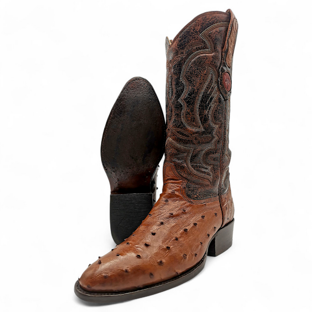 BOTA VAQUERA EN PIEL GENUINA DE AVESTRUZ PARA CABALLERO (MSN)