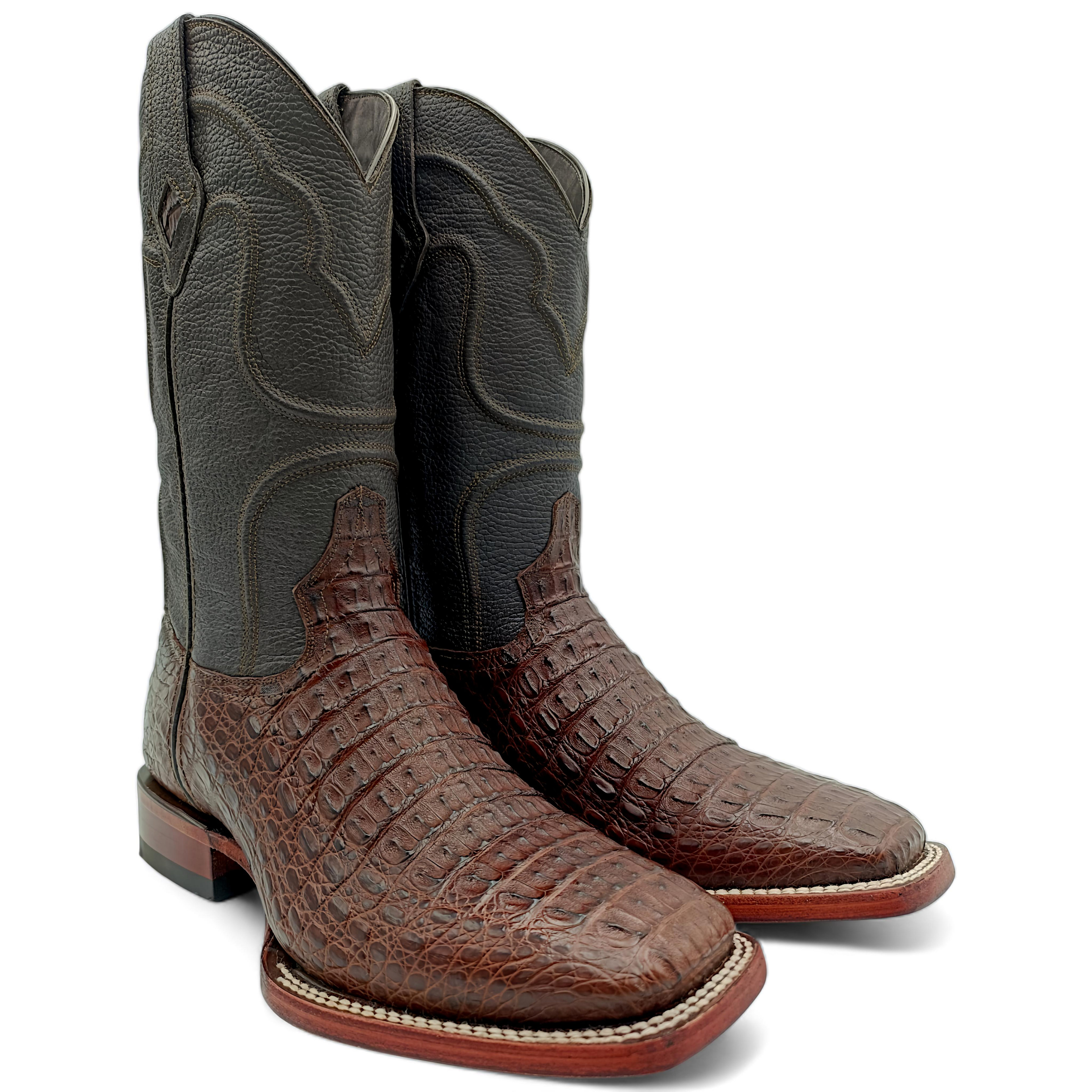 BOTA VAQUERA EN PIEL GENUINA DE COCODRILO PARA CABALLERO (MM IMPERIAL)