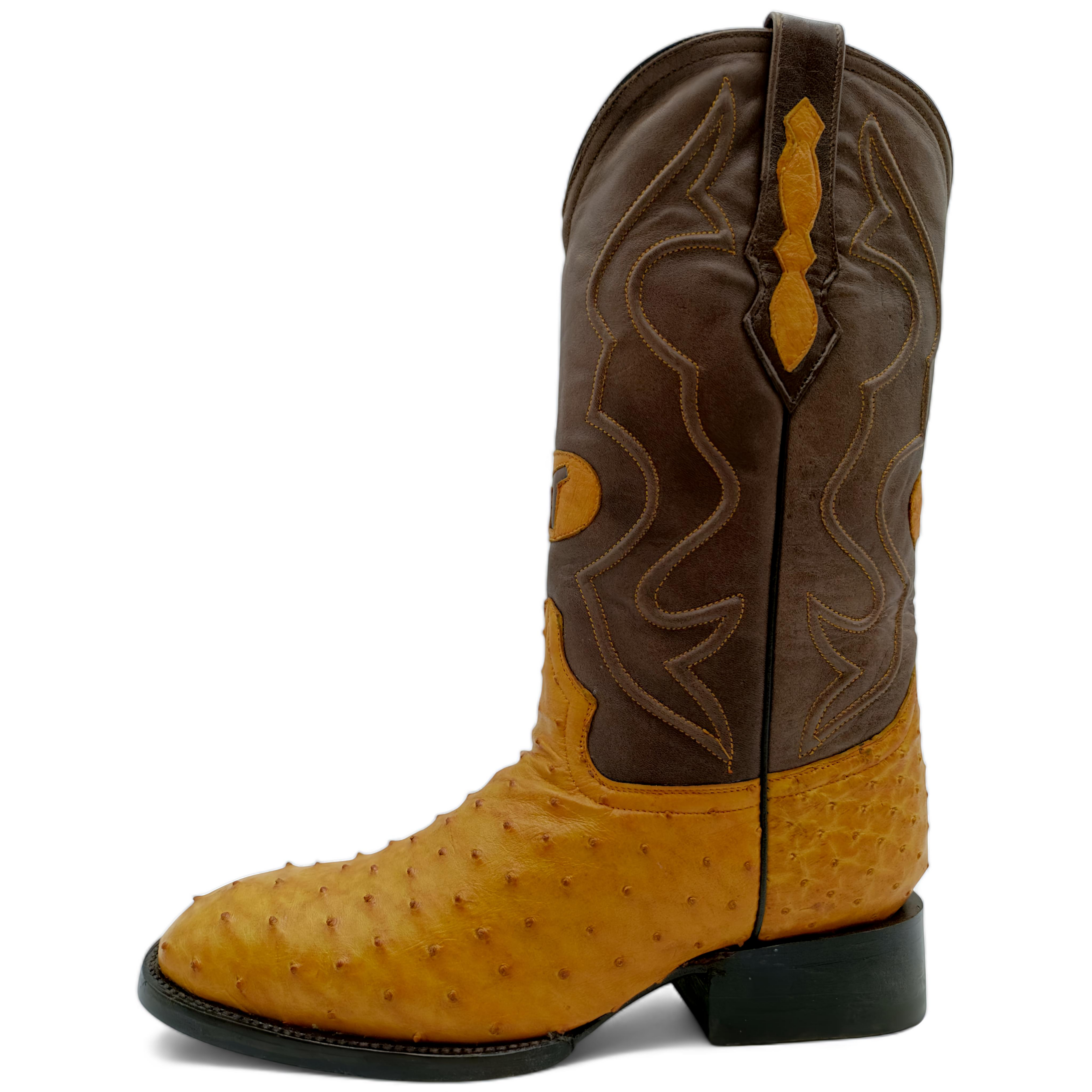 BOTA VAQUERA EN PIEL GENUINA DE AVESTRUZ PARA CABALLERO (M11)