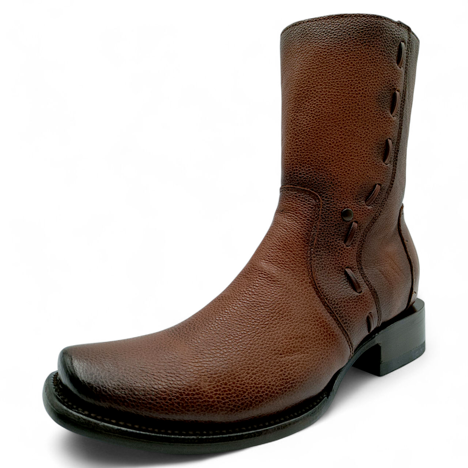 BOTA VAQUERA EN PIEL IMITACIÓN DE VENADO PARA CABALLERO (MSN)