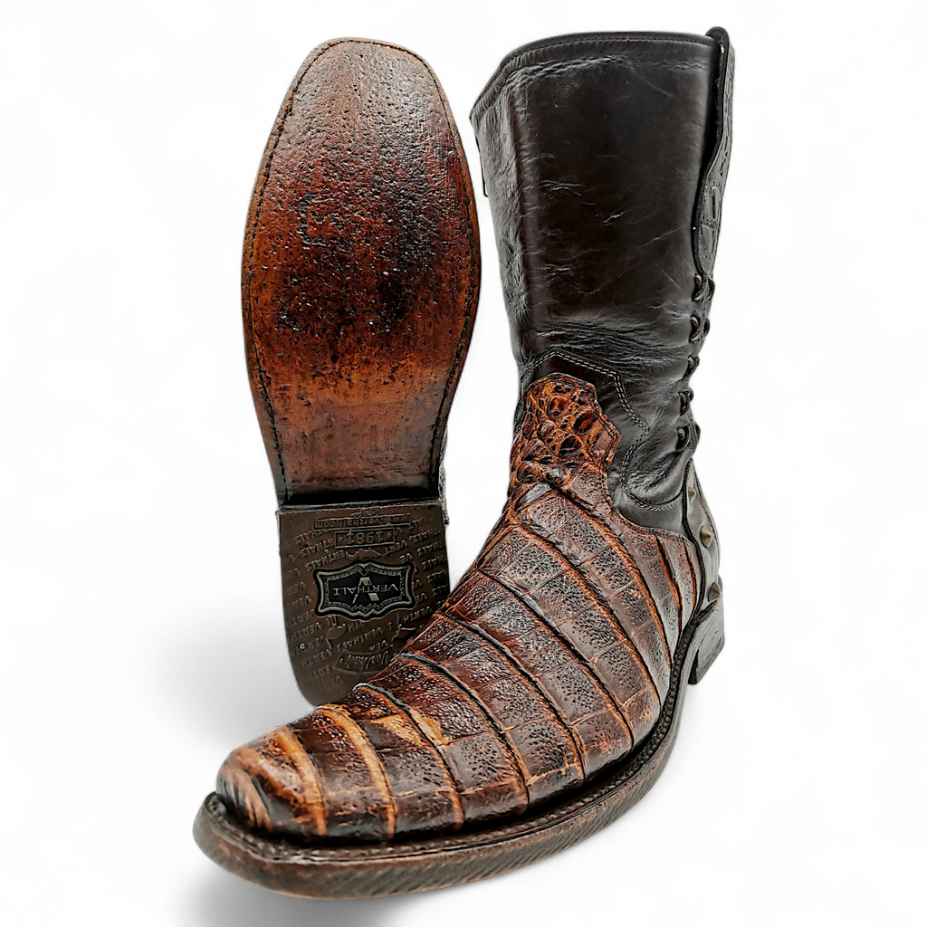BOTA VAQUERA EN PIEL GENUINA DE COCODRILO PARA CABALLERO (MSN)
