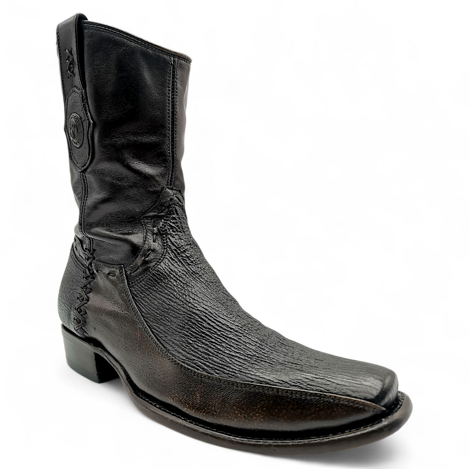 BOTA VAQUERA EN PIEL GENUINA DE TIBURÓN PARA CABALLERO (MSN)