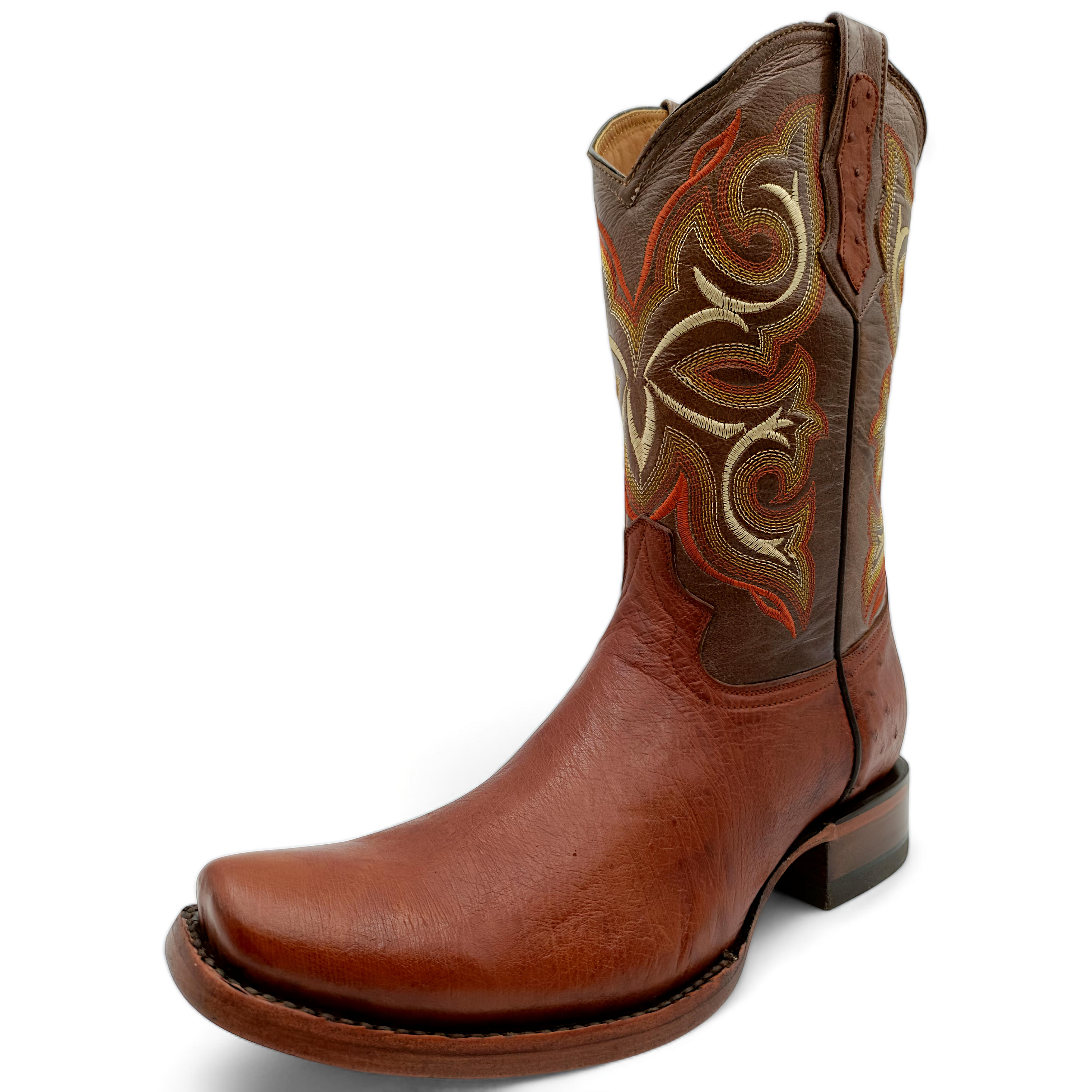 BOTA VAQUERA EN PIEL GENUINA DE AVESTRUZ PARA CABALLERO (M10)