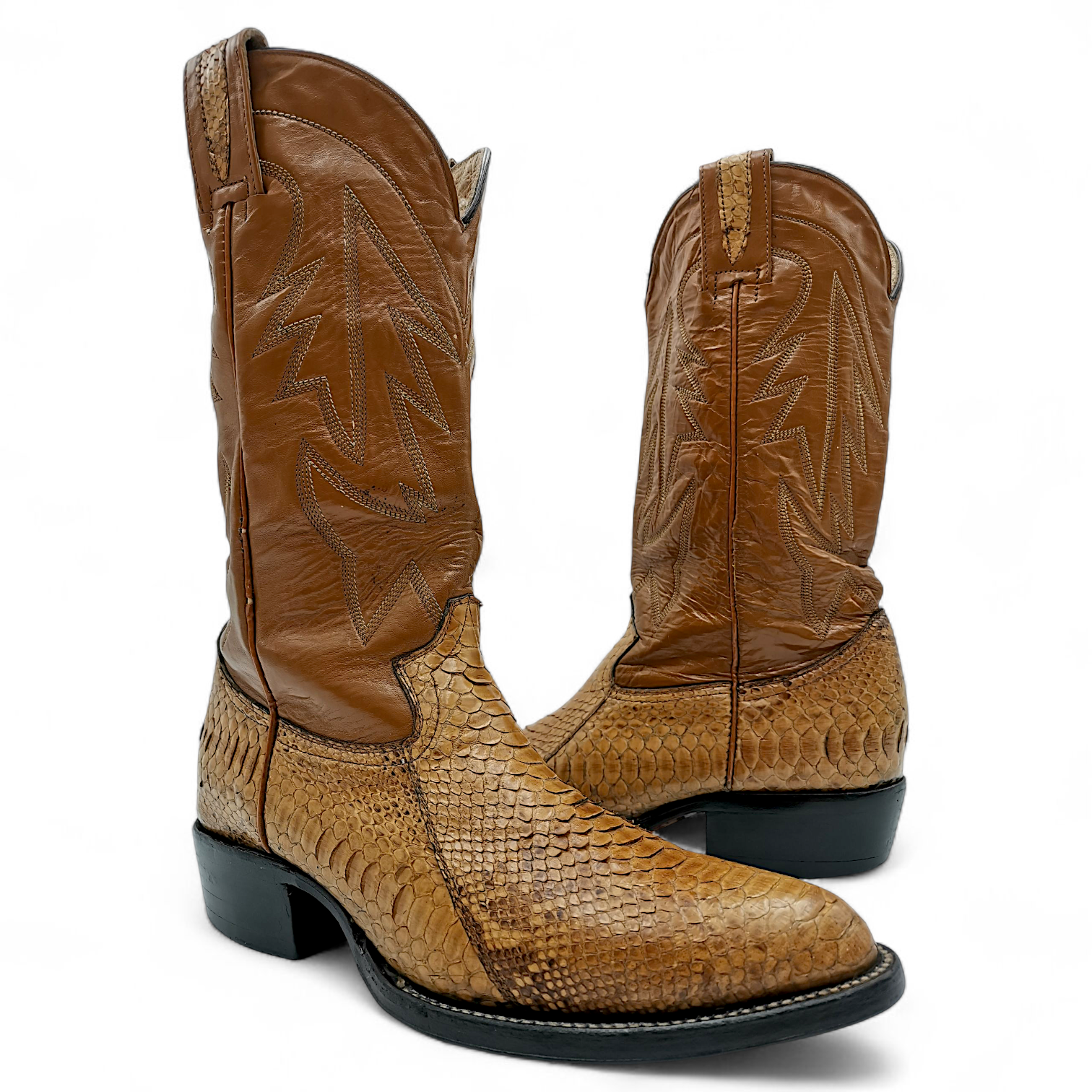 BOTA VAQUERA EN PIEL GENUINA DE PYTHON PARA CABALLERO (MSN)