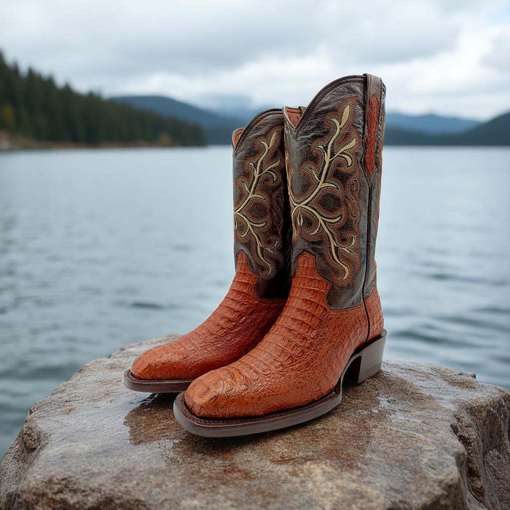 BOTA VAQUERA EN PIEL GENUINA DE CAIMAN PARA CABALLERO (M16)