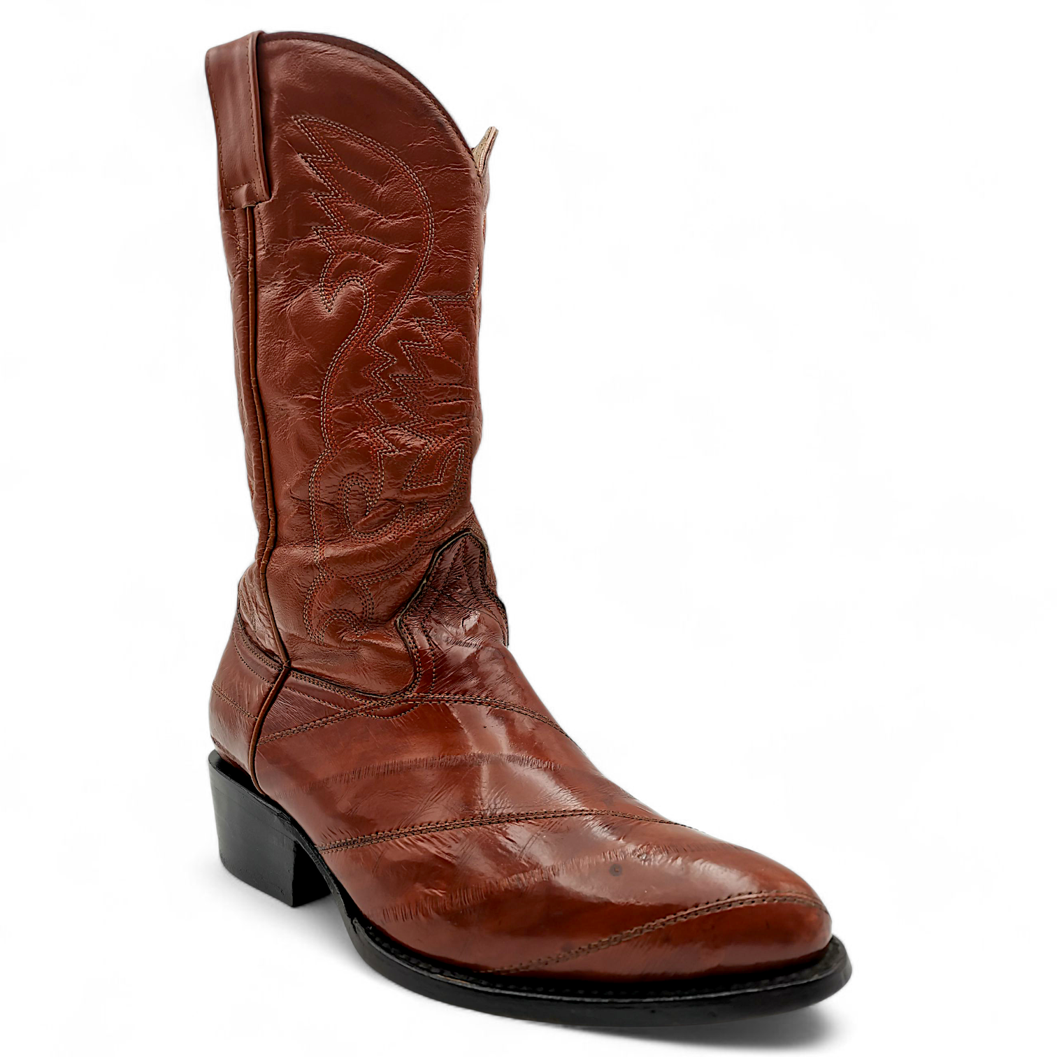 BOTA VAQUERA EN PIEL GENUINA DE ANGUILA PARA CABALLERO (MSN)