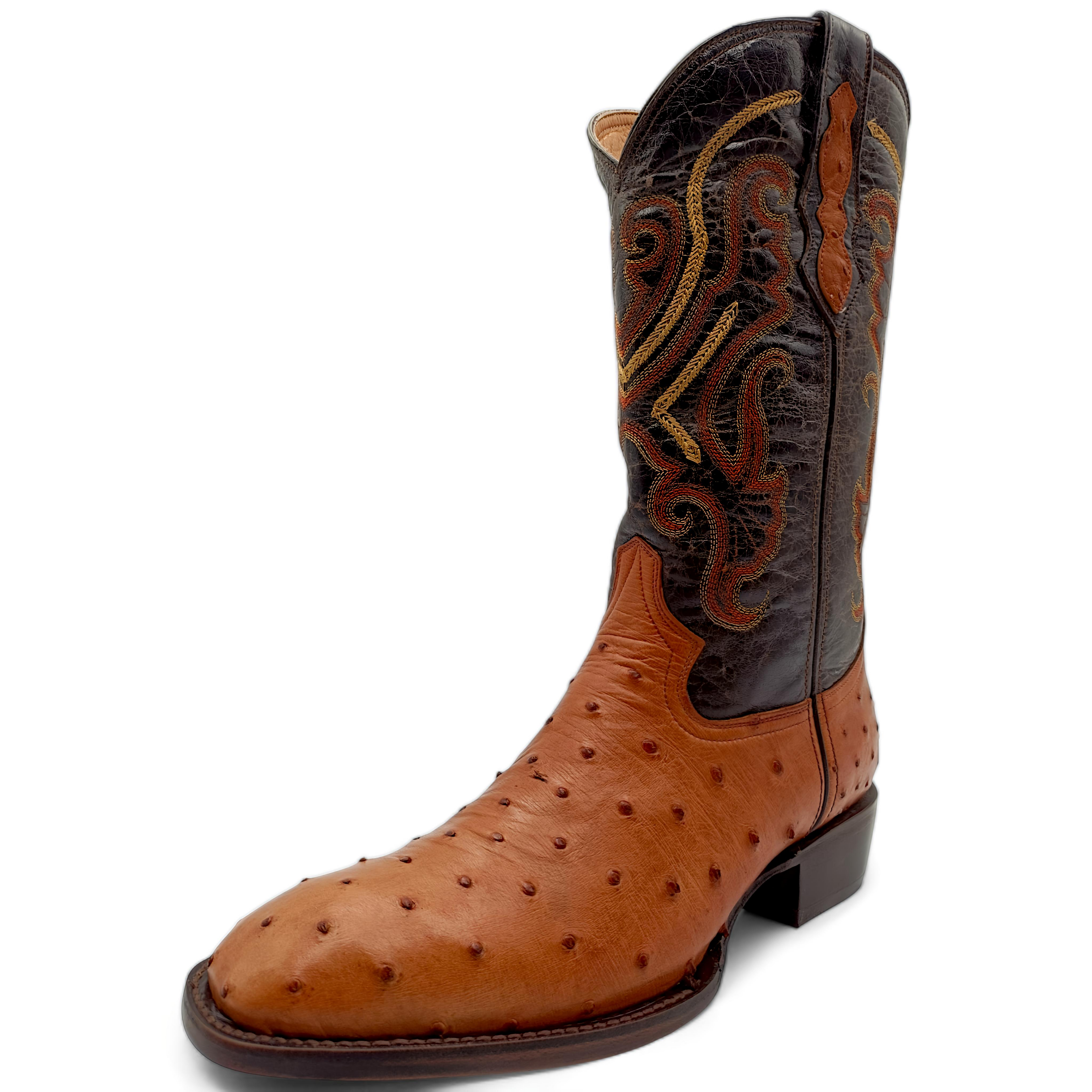 BOTA VAQUERA EN PIEL GENUINA DE AVESTRUZ PARA CABALLERO (M19)