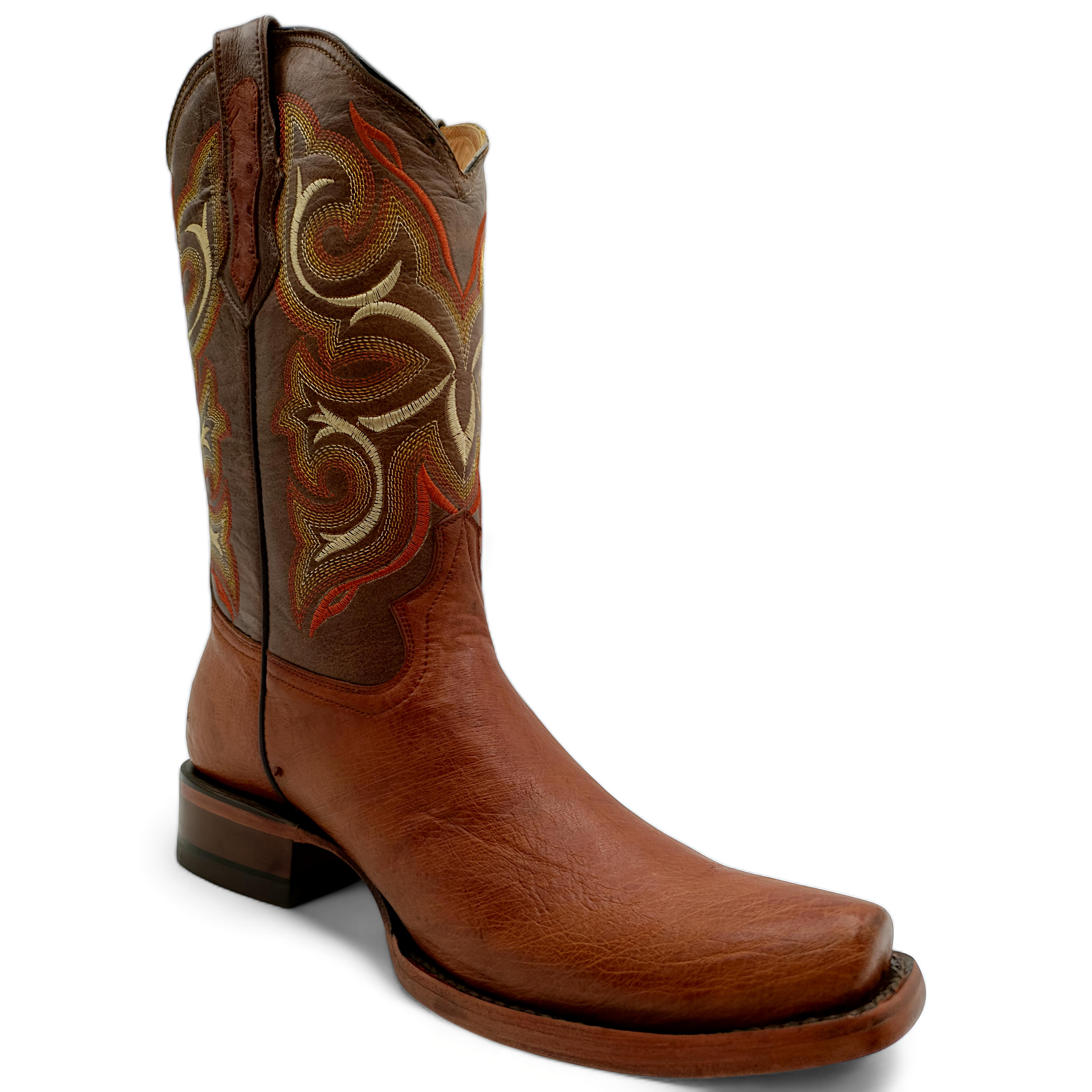 BOTA VAQUERA EN PIEL GENUINA DE AVESTRUZ PARA CABALLERO (M29)