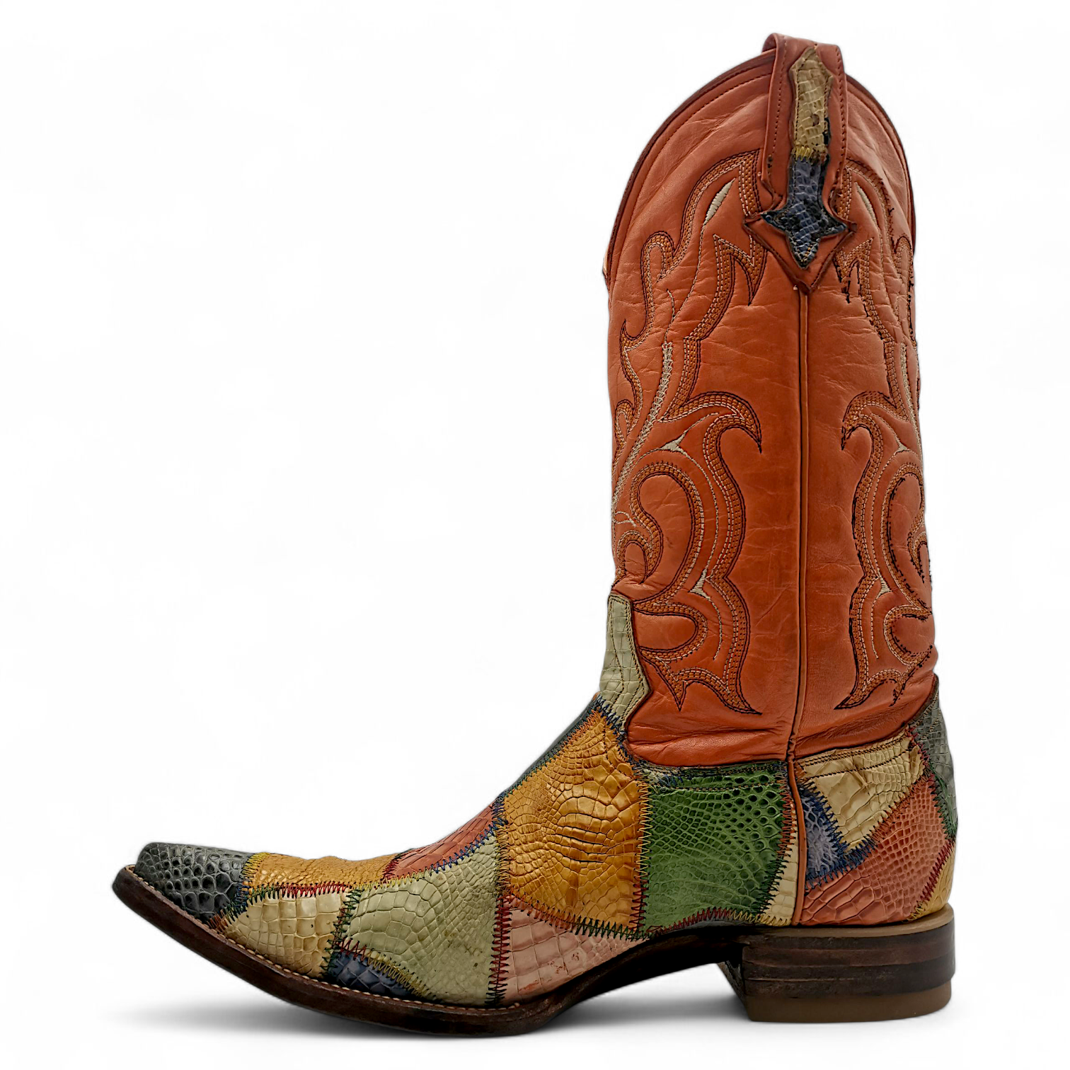 BOTA VAQUERA EN PIEL GENUINA DE COCODRILO PARA CABALLERO (MSN)